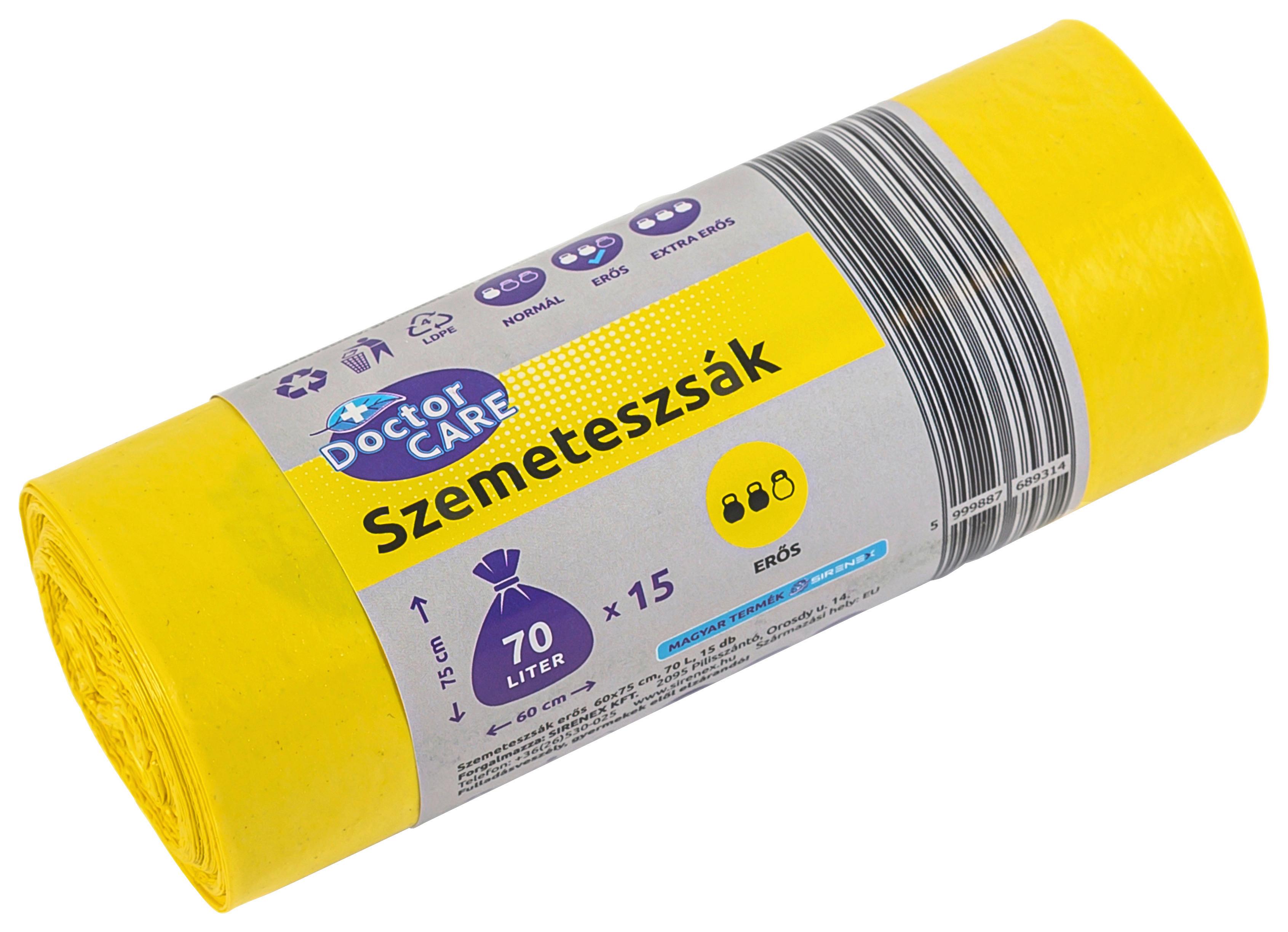 Szemeteszsák 70l-es Doctor Care - műanyag