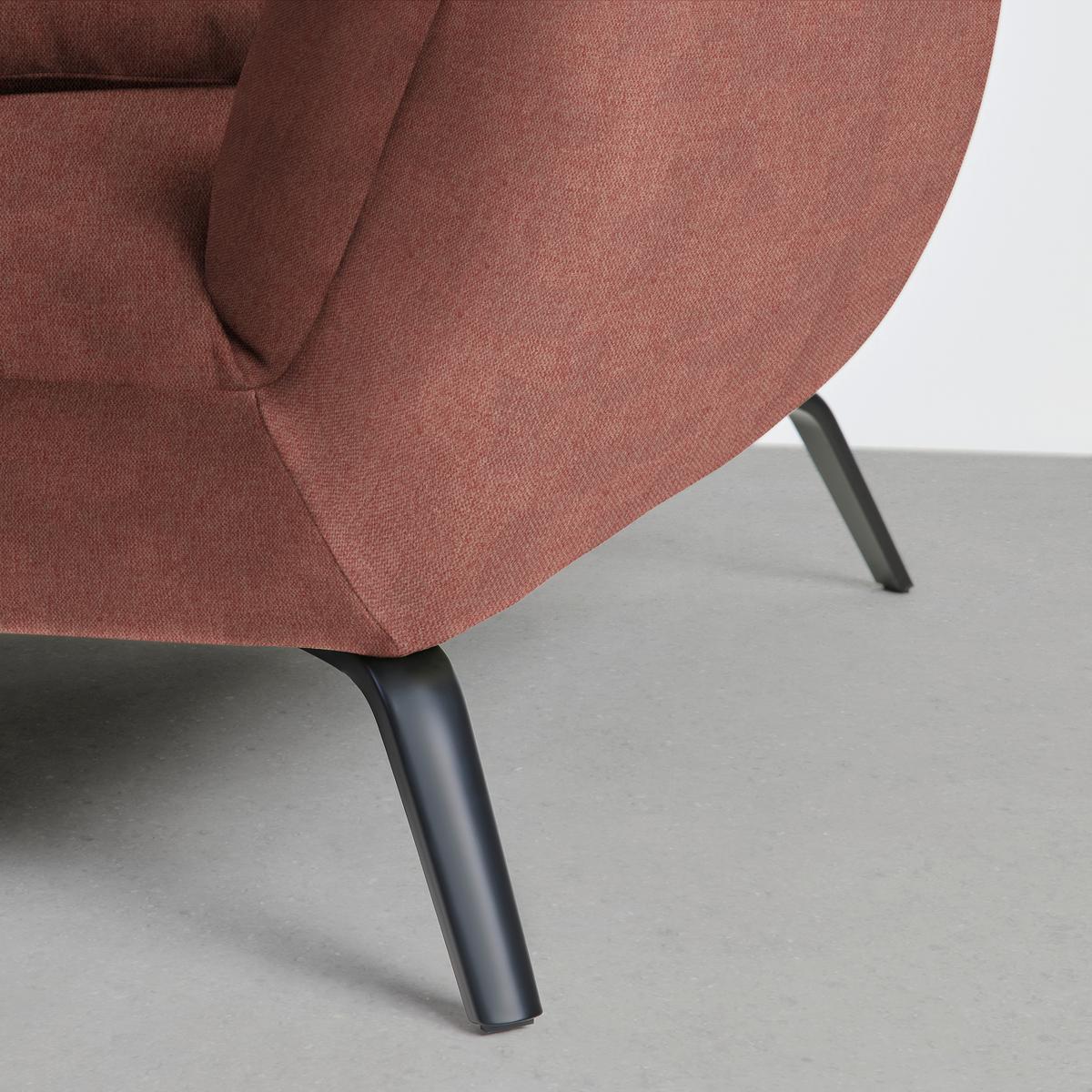 Wohnlandschaft Trendy Altrosa - Schwarz/Altrosa, Modern, Holzwerkstoff/Textil (250/93/310cm) - Premium Living
