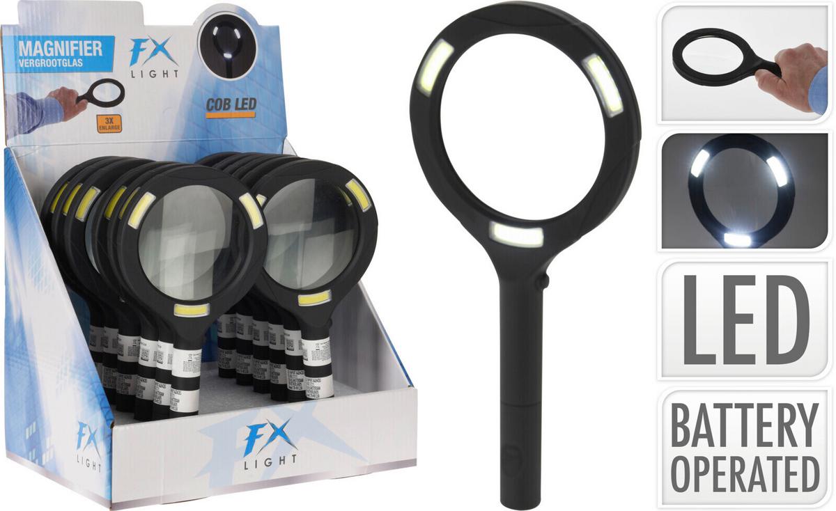 Kézi Nagyító Cob Led - műanyag (11cm)