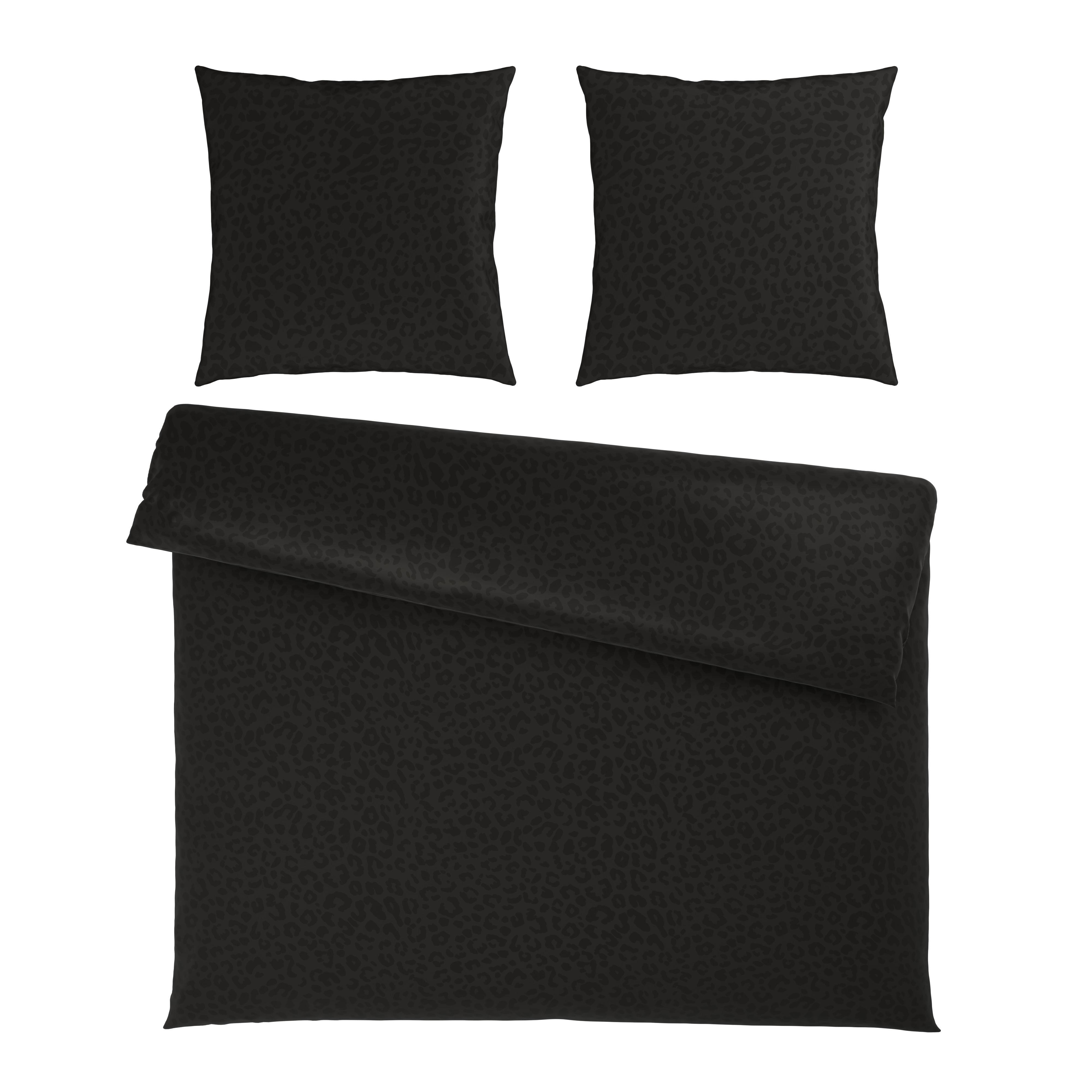 Bettwäsche Animal XXL Schwarz ca. 200x200cm - Schwarz, KONVENTIONELL, Textil (200/200cm) - Mömax