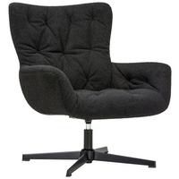 Drehstuhl in Schwarz - Schwarz, Modern, Holz/Textil (85/89/77cm) - Premium Living