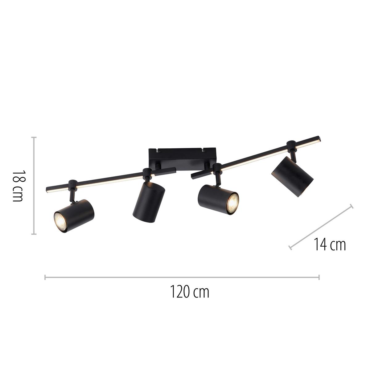 LAMPA REFLEKTOROWA LED 6525-18 BARIK IP20 - Design (120/14/18cm) - Paul Neuhaus