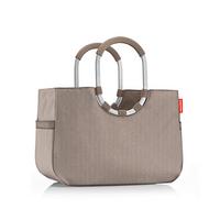 TORBA NA ZAKUPY LOOPSHOPPER L HERRINGBONE MOKK - mokka, Basics, tkanina (46/34.5/25cm) - Reisenthel