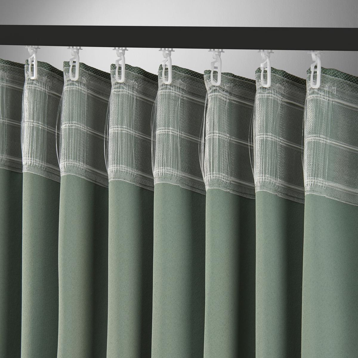 Verdunkelungsvorhang Roman in Grün ca. 135x255cm - Grün, MODERN, Textil (135/255cm) - Premium Living