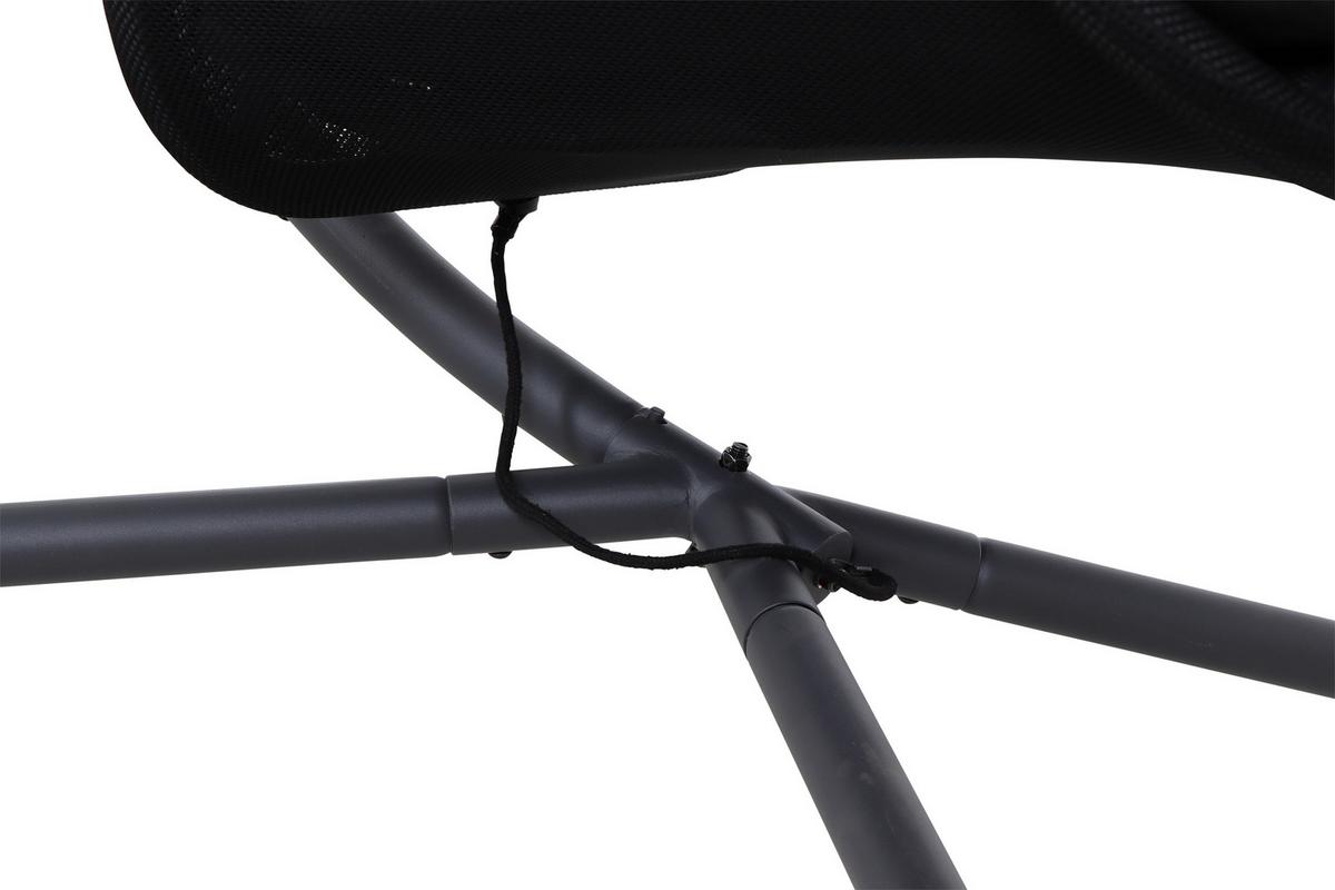 Hängesessel "Yobaya", Schwarz B/H/T 123/195/106 cm - Anthrazit/Schwarz, KONVENTIONELL, Kunststoff/Textil (123/195/106cm) - Siena Garden