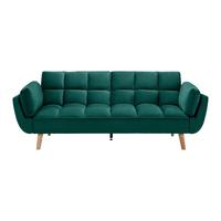 Trosjed Na Razvlačenje Cora - zelena/prirodne boje, Moderno, drvo/tekstil (214/92/81cm) - Bessagi Home