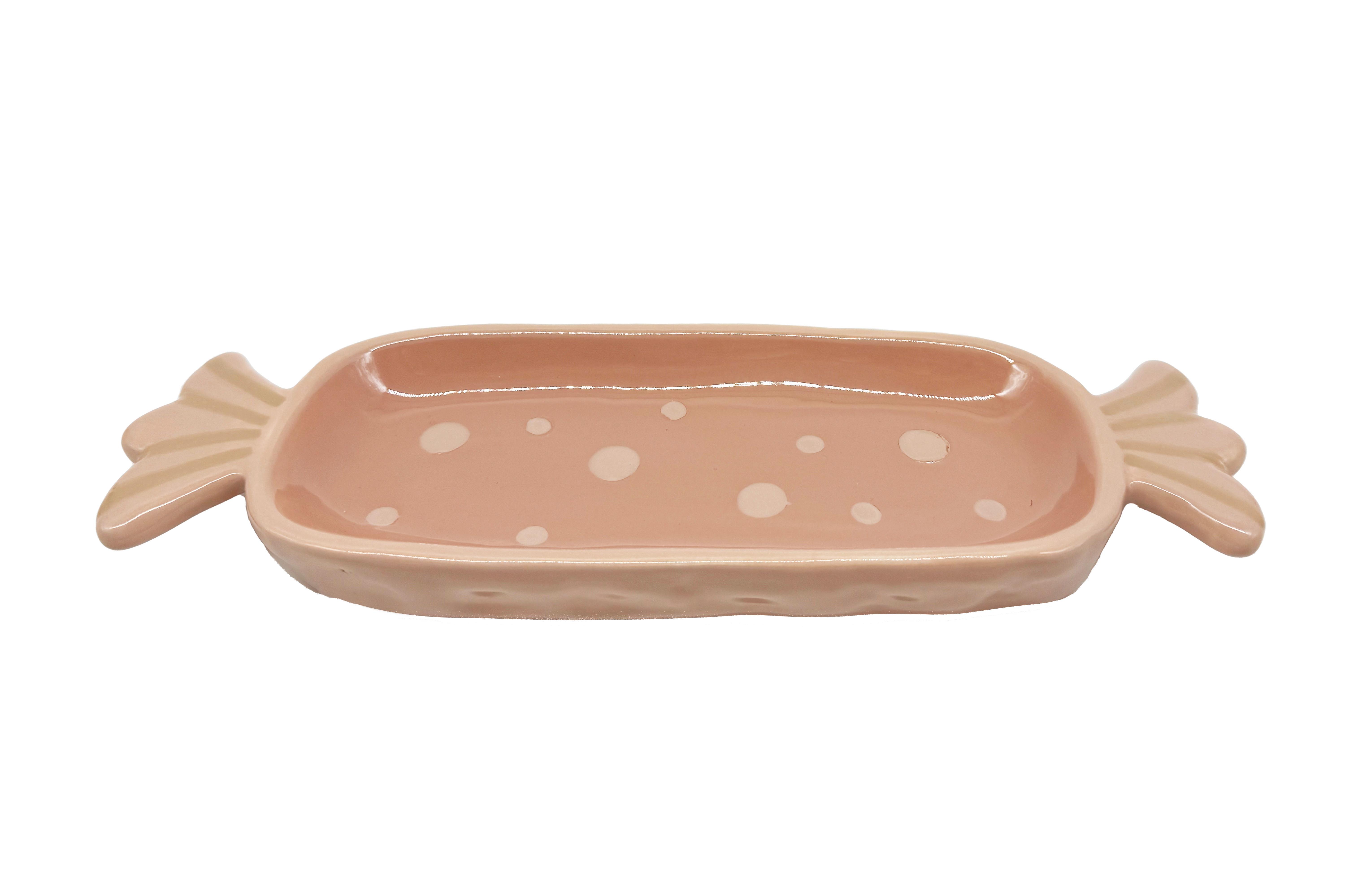 Okrasni Krožnik Candy - roza/temno roza, Konvencionalno, keramika (24/2,4/8,2cm) - Mömax