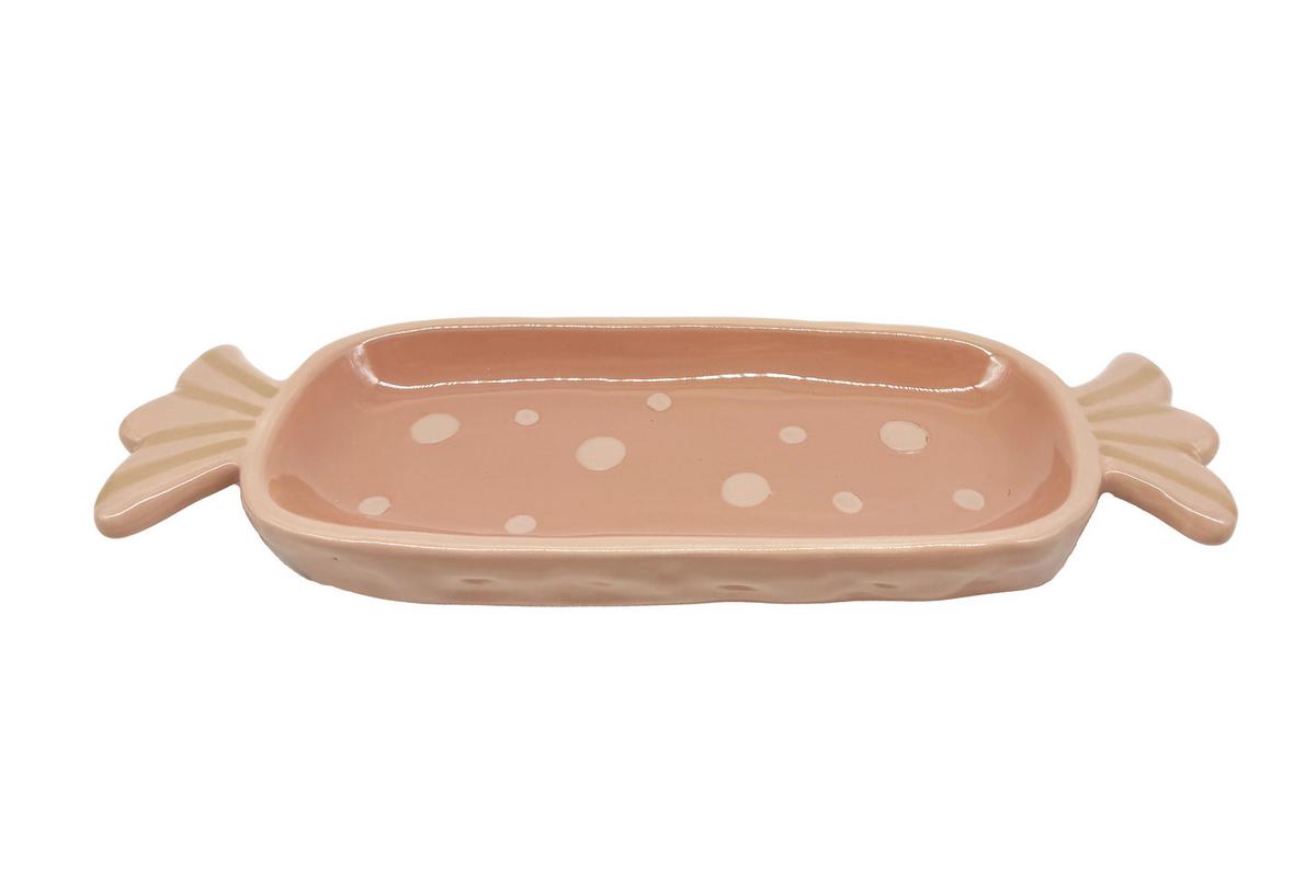 Okrasni Krožnik Candy - roza/temno roza, Konvencionalno, keramika (24/2,4/8,2cm) - Mömax