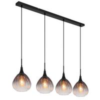 Hängeleuchte Olsen Klar max. 40 Watt - Klar, Design, Glas/Metall (110/20/120cm) - Globo
