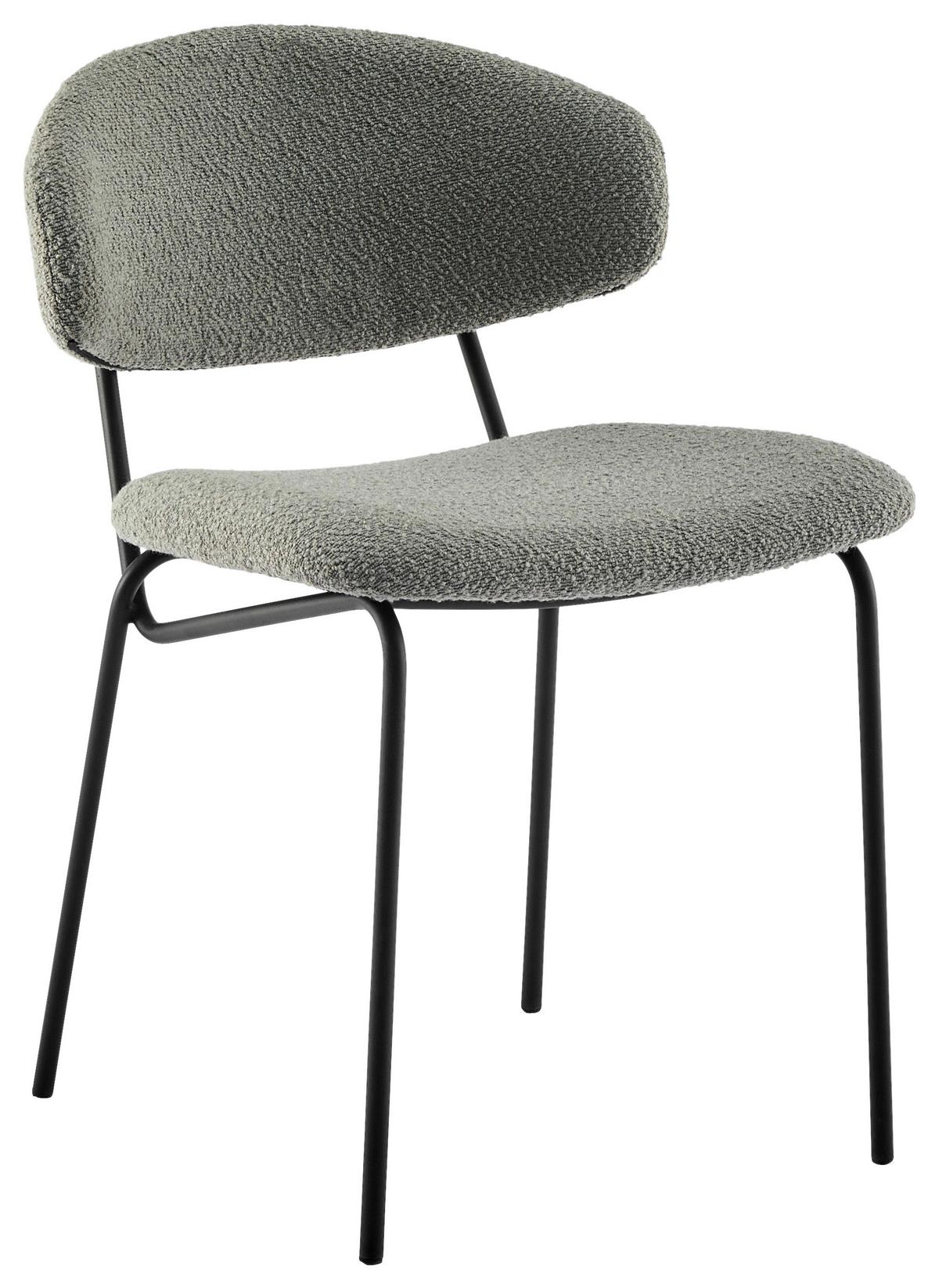 STUHL BLOOM -TREND- - Schwarz/Grau, Modern, Holz/Textil (50/80/57cm) - Mömax