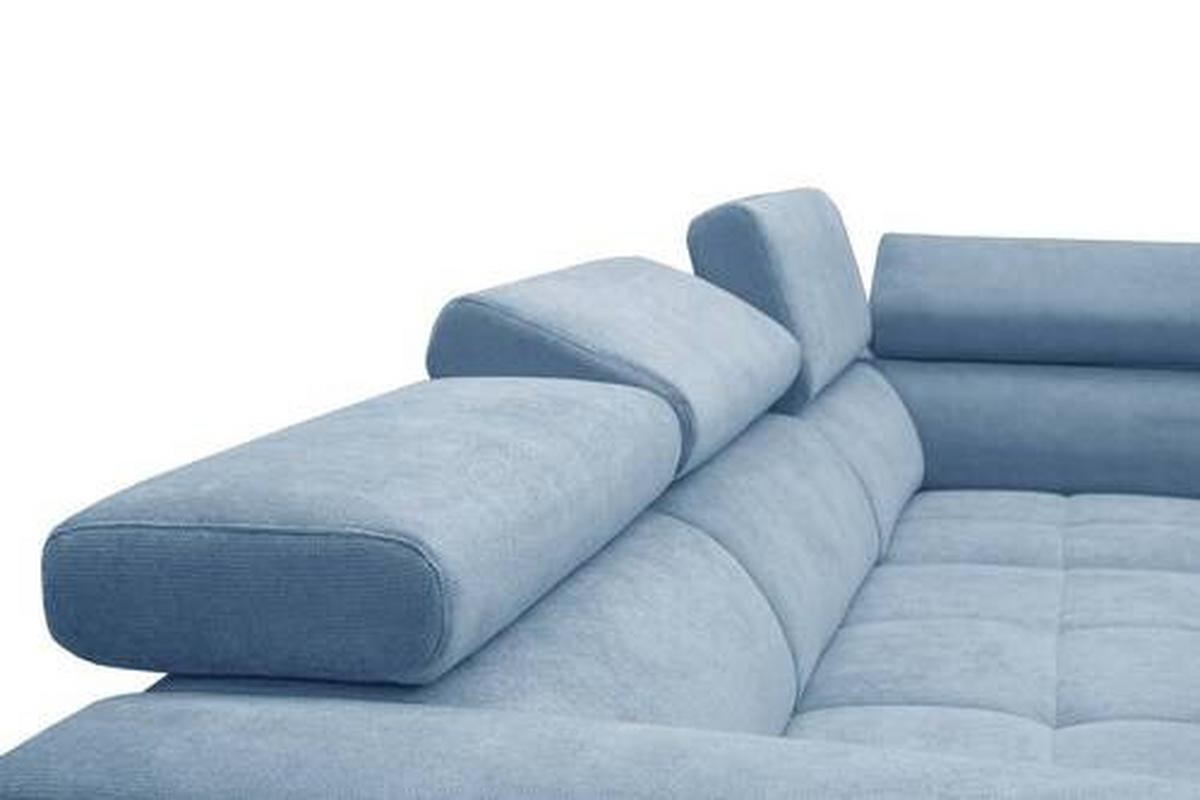 Kutna Garnitura Emma - plava/crna, Moderno, tekstil (301/47/210cm) - Modern Living