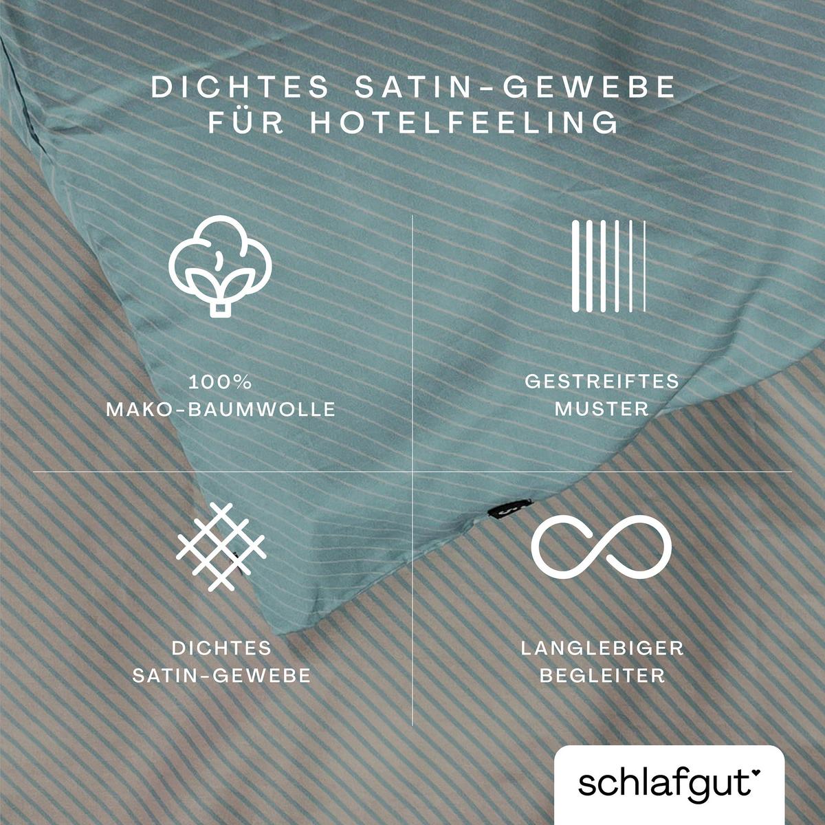 Kopfpolsterbezug Woven Satin Rosa/Hellblau ca. 40x80cm - Rosa/Hellblau, Basics, Textil (40/80cm) - Schlafgut