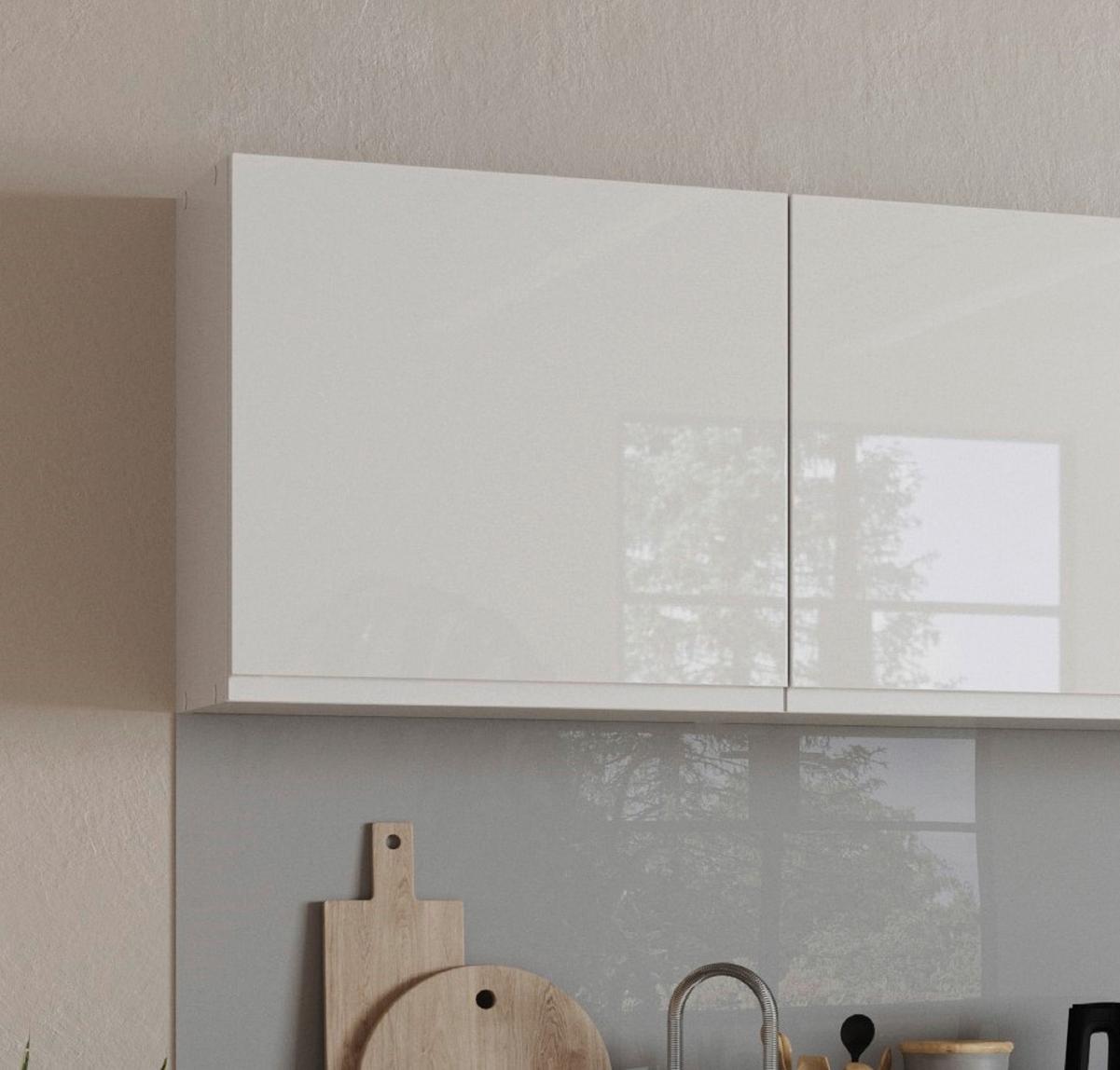 Küchenoberschrank Monza ca. 60x57 cm Weiß - Weiß Hochglanz/Weiß, LIFESTYLE, Holzwerkstoff (60/57/34cm) - Held