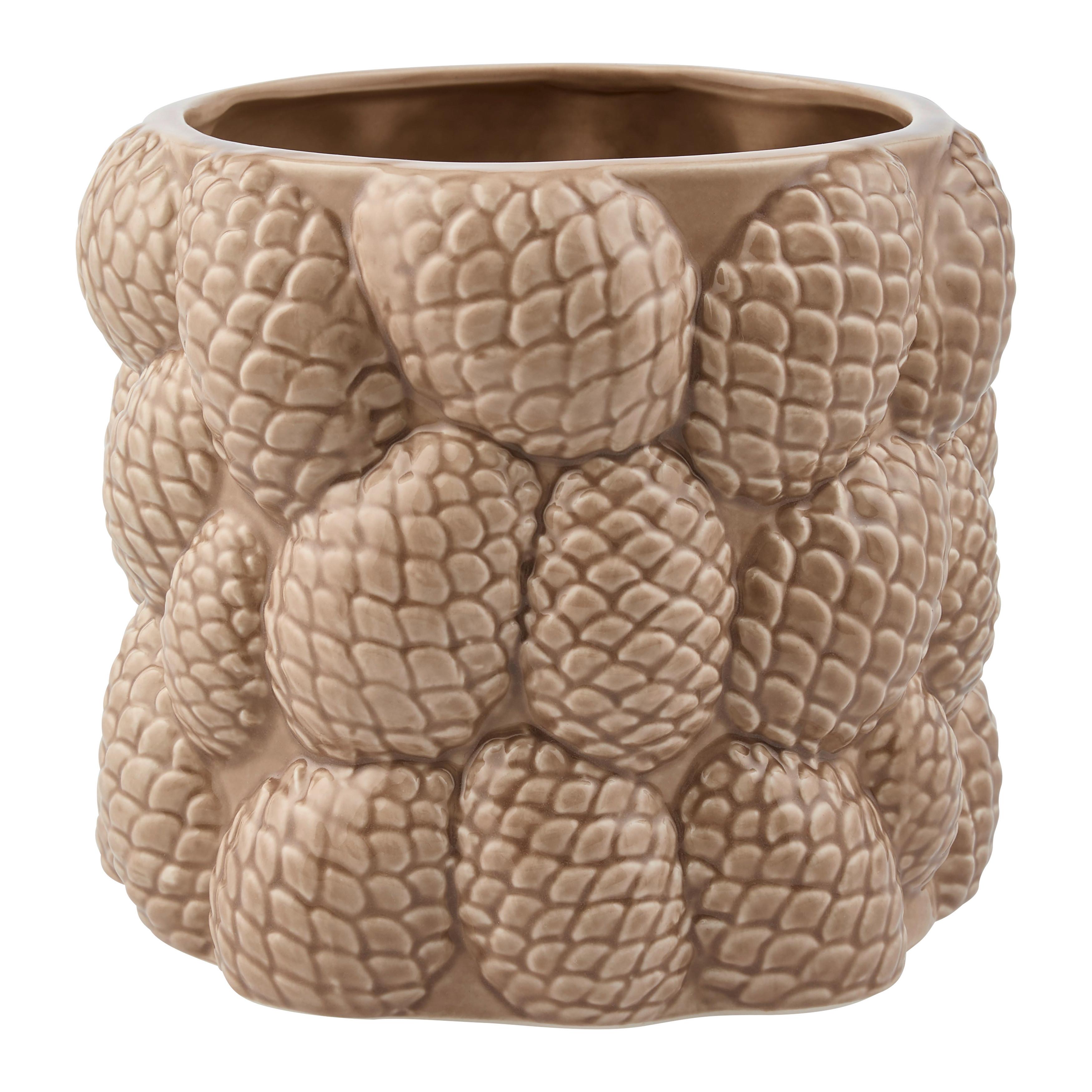 Vase Pinecone Braun - Braun, KONVENTIONELL, Keramik (18/15,5/17,5cm) - Mömax