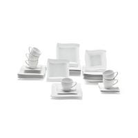 Kombiservice Katja aus Porzellan, 30-teilig - Weiss, Keramik - Mömax