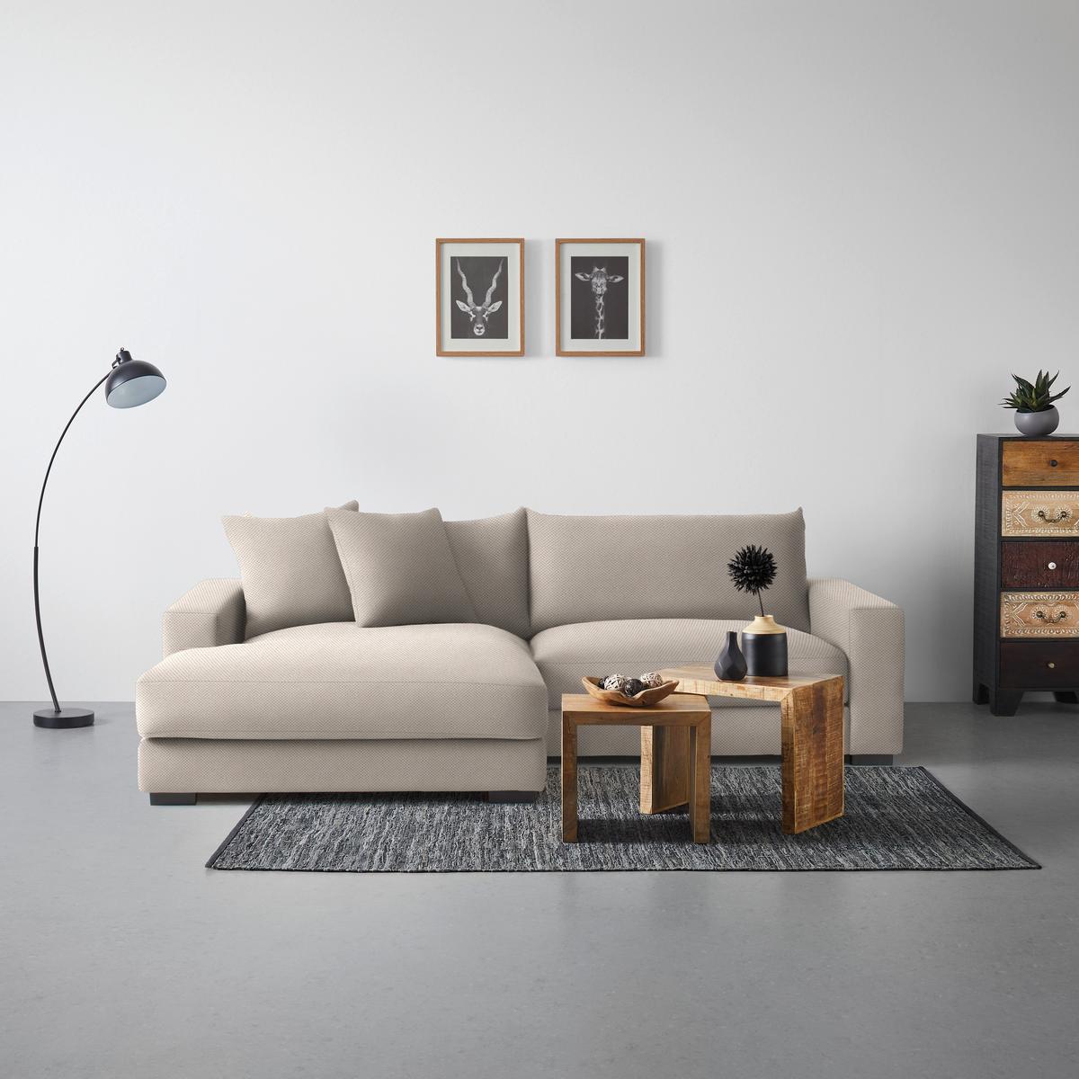 Ecksofa Pedro Creme - Creme, MODERN, Textil (180/83/265cm) - Mömax