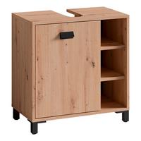Waschbeckenunterschrank Wellness B: 60 cm Eiche Dekor - Anthrazit/Schwarz, MODERN, Holzwerkstoff/Kunststoff (60/62/34cm) - MID.YOU