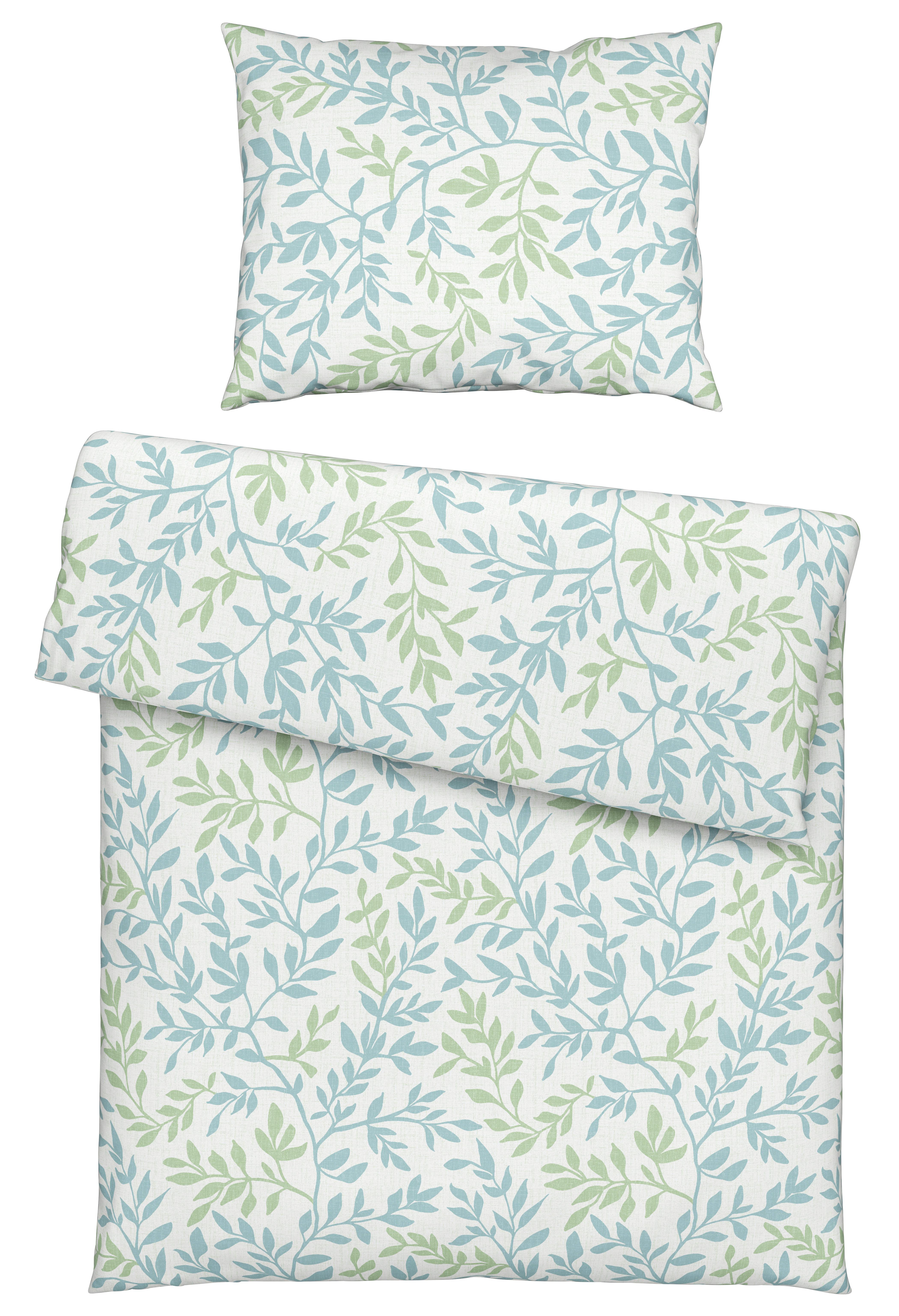 Ágyneműhuzat-garnitúra Siglinde - világoskék/zöld, Konventionell, textil (140/200cm) - Modern Living