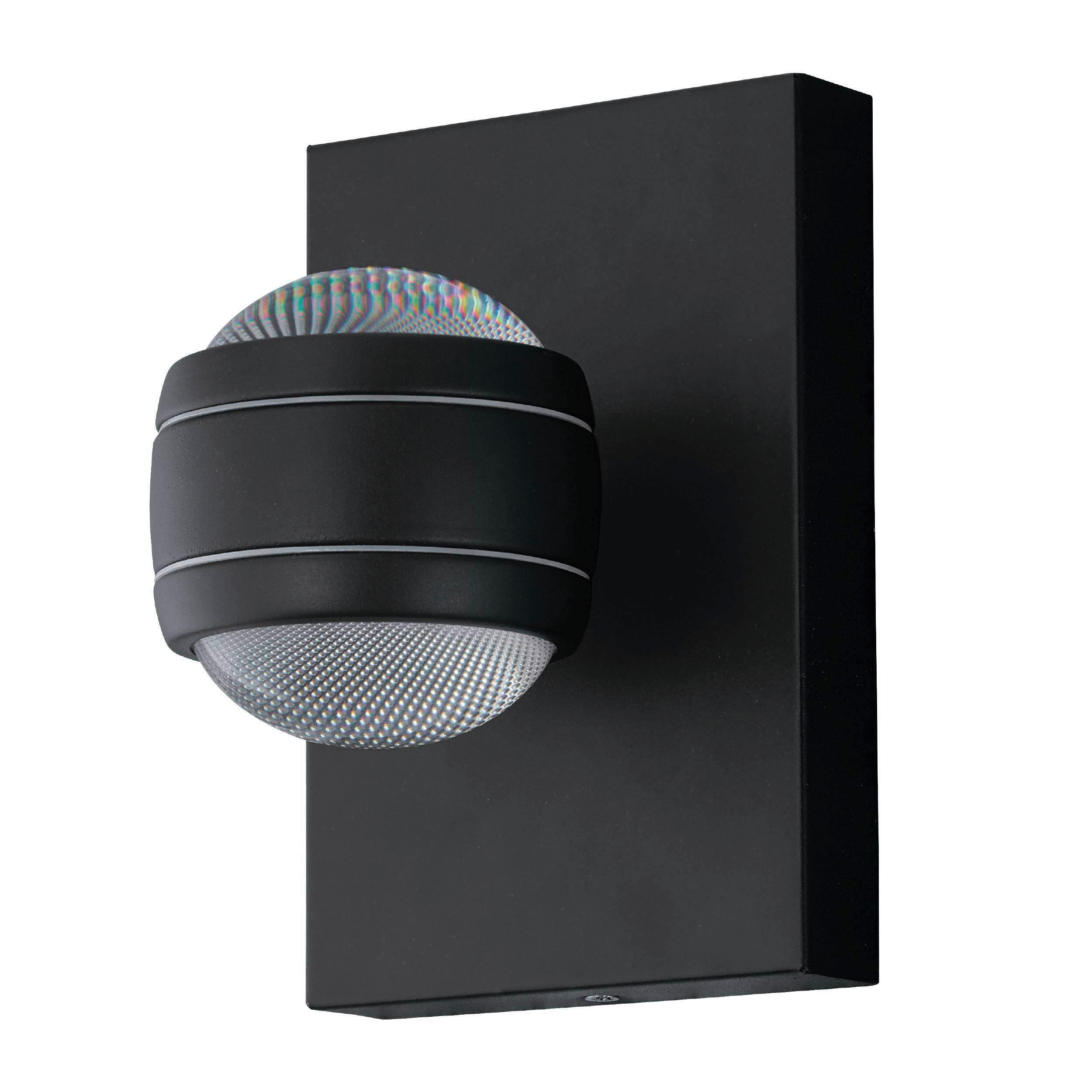 Aussenwandleuchte 94848* Sesimba - Klar/Schwarz, Konventionell, Kunststoff/Metall (19,5/13/14cm) - Eglo
