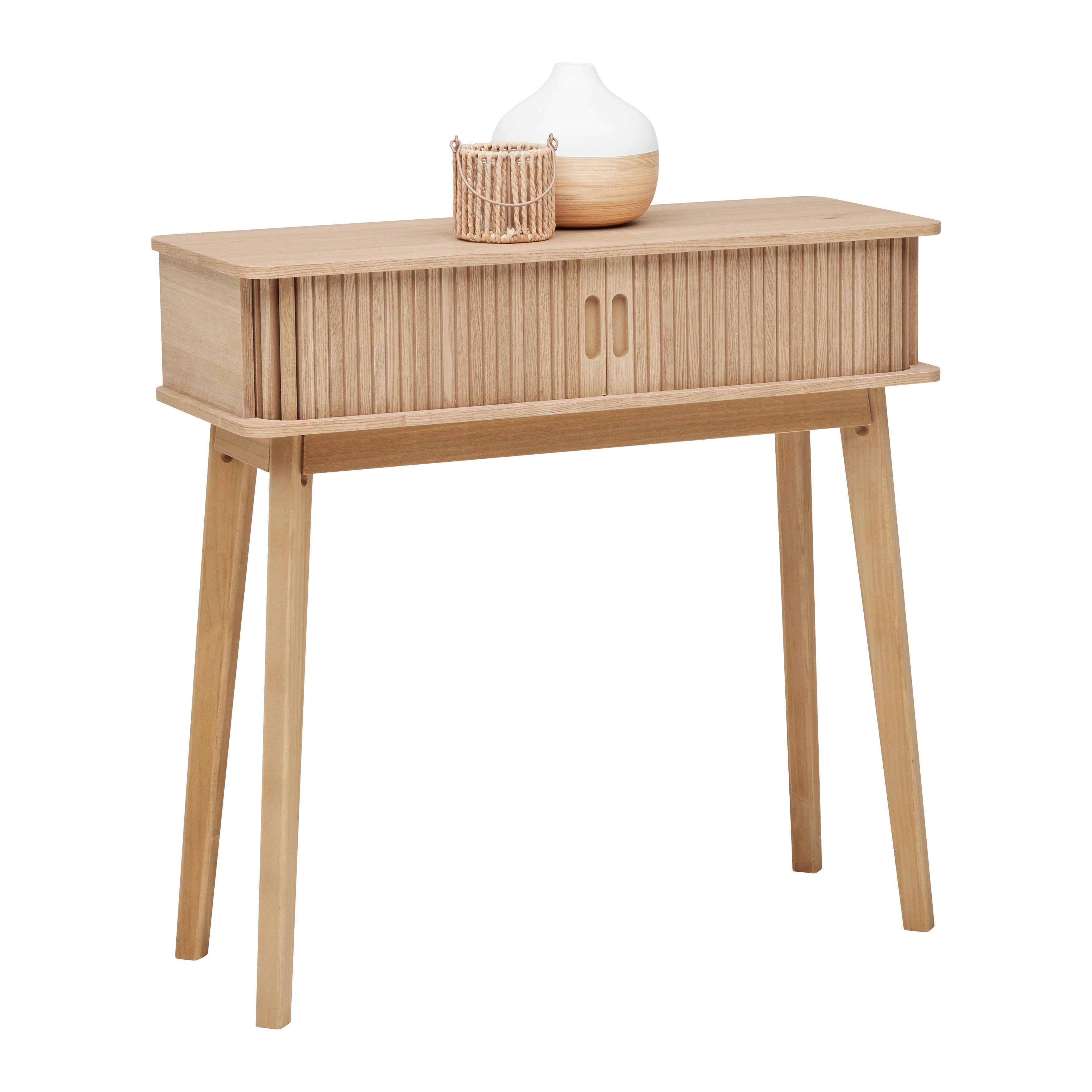 KONSOL SKANDY - naturfärgad, Modern, trämaterial/trä (80/78/30cm) - Premium Living