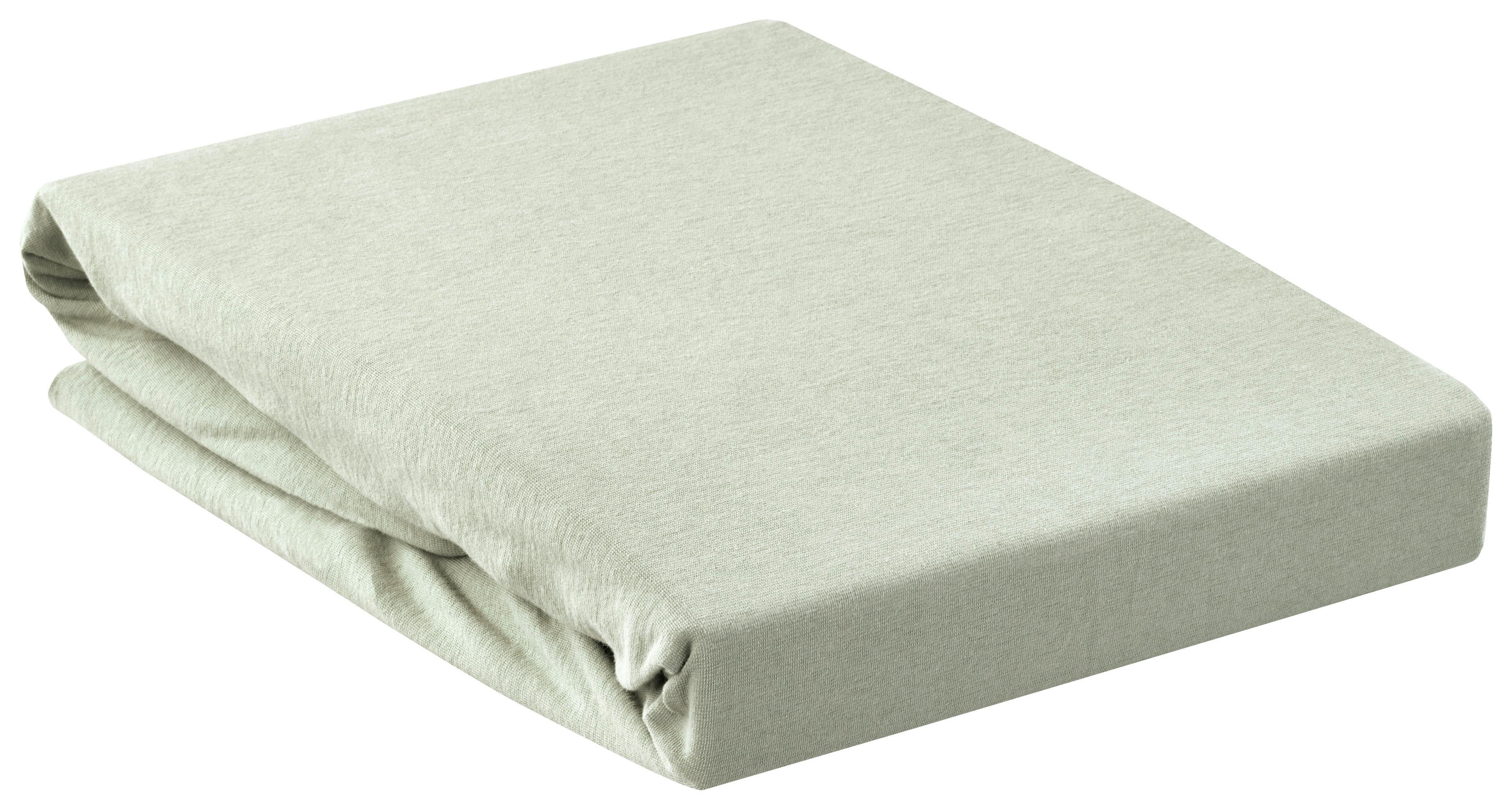 Spannleintuch Elasthan in Grün ca. 150x200cm - Grün, Textil (150/200cm) - Premium Living