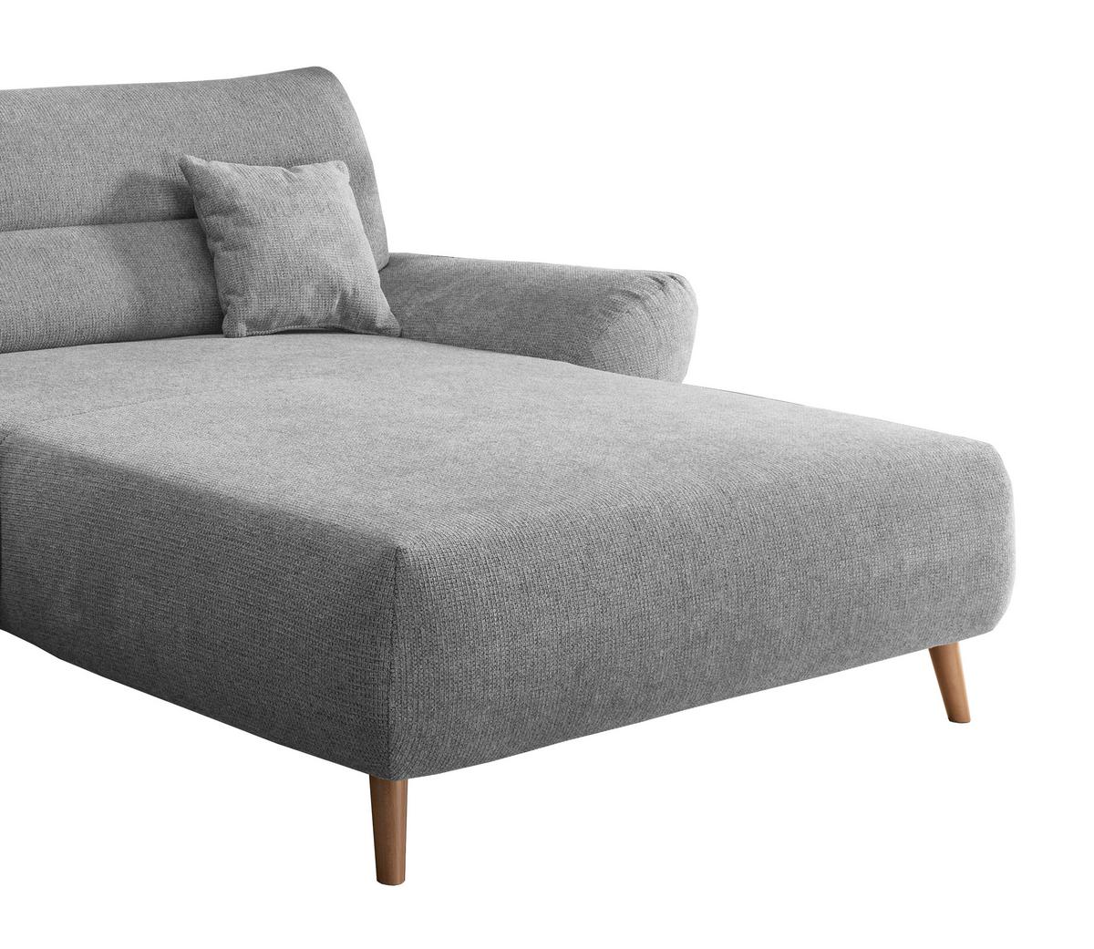 Wohnlandschaft Drago Silberfarben Chenille - Wildeiche/Silberfarben, MODERN, Holz/Textil (290/166cm) - MID.YOU