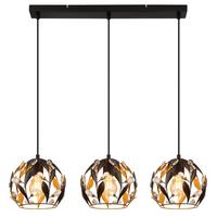 HÄNGELEUCHTE 15759-3H MIKA - Klar/Goldfarben, Basics, Kunststoff/Metall (74/20/150cm) - Globo