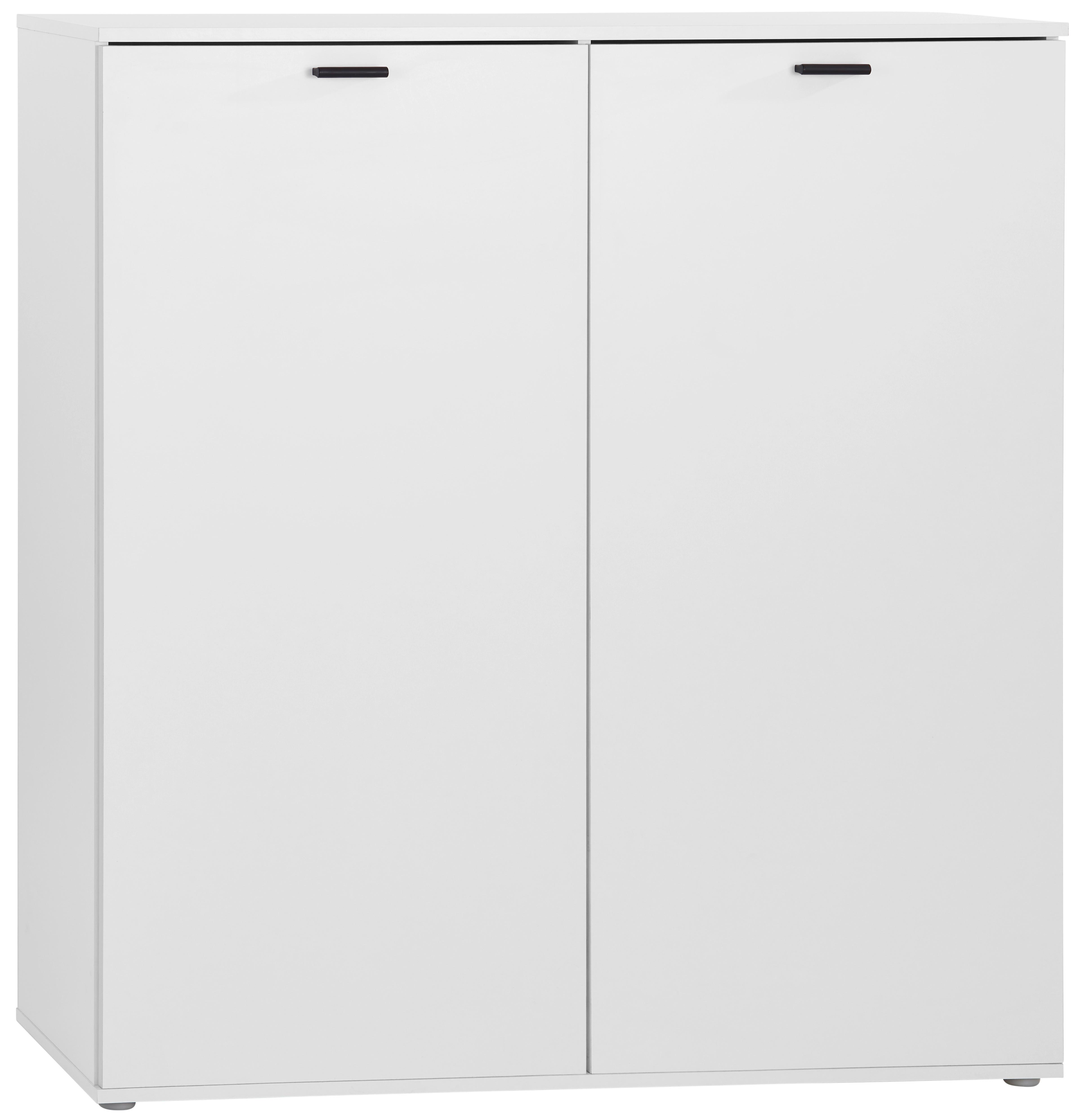 Dulap pentru pantofi BOOT 2 - alb, Modern, material pe bază de lemn (120/125/37cm) - Modern Living