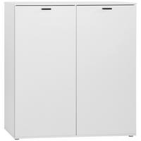 Ormarić Za Cipele Boot 2 - bijela/crna, Moderno, drvni materijal/plastika (120/125/37cm) - Modern Living