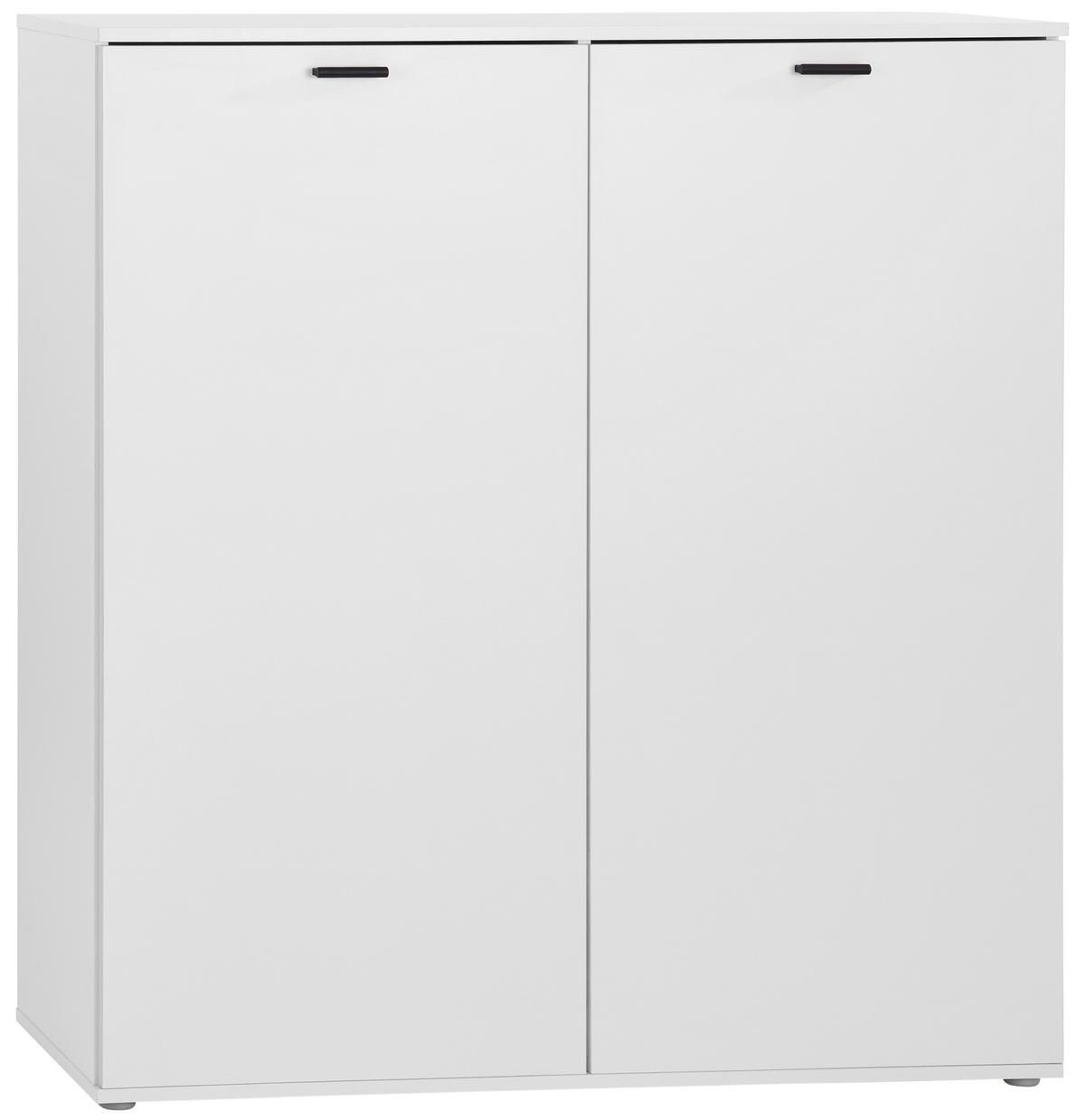 Ormarić Za Cipele Boot 2 - bijela/crna, Moderno, drvni materijal/plastika (120/125/37cm) - Modern Living