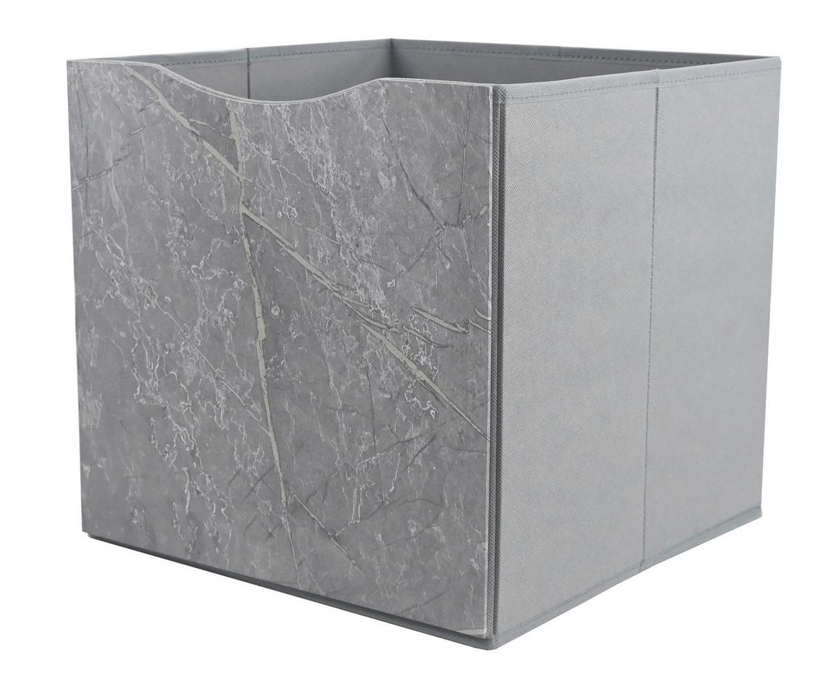 Cutie pliabilă Betty - gri, Konventionell, textil/material pe bază de lemn (33/33/32cm) - Mömax