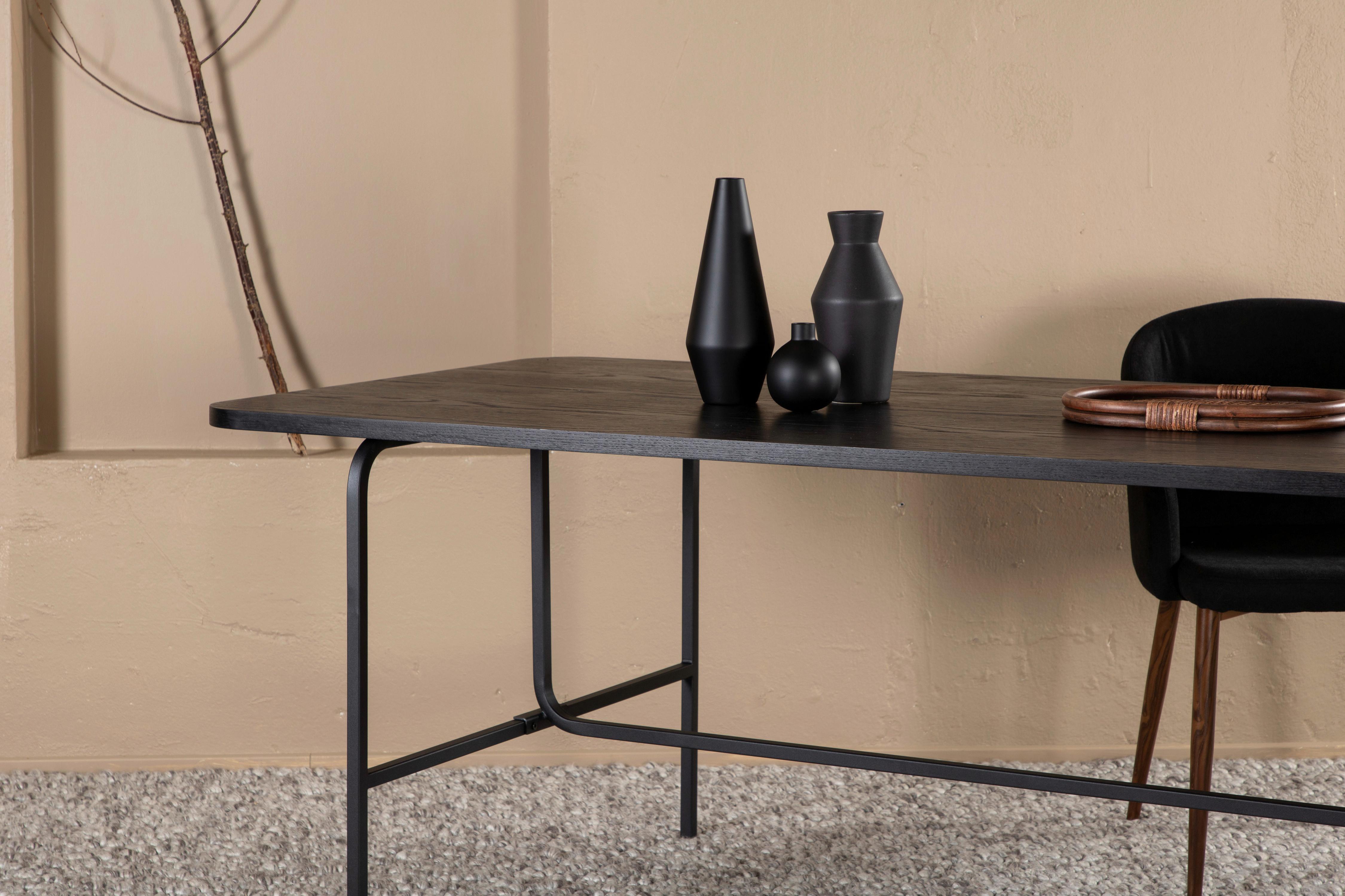 ESSTISCH UNO - Schwarz, Design, Holz/Holzwerkstoff (200/90/75cm) - Livetastic