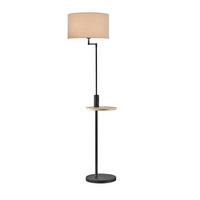 Stehleuchte Claas in Grau/Schwarz max. 60 Watt - Schwarz/Grau, LIFESTYLE, Textil/Metall (40/40/160cm) - Trio Leuchten