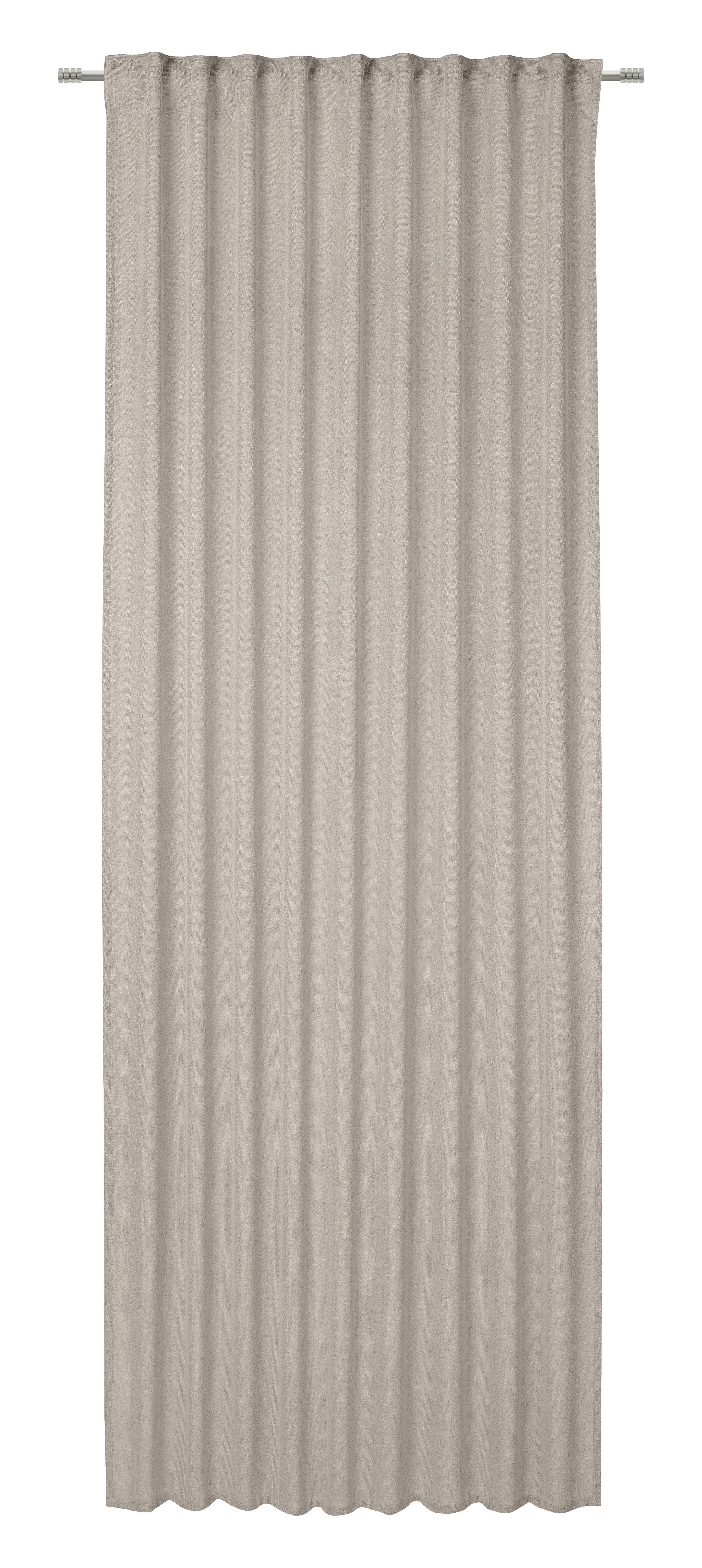 Končana Zavesa Ben - rjavosiva, Moderno, tekstil (135/245cm) - Modern Living