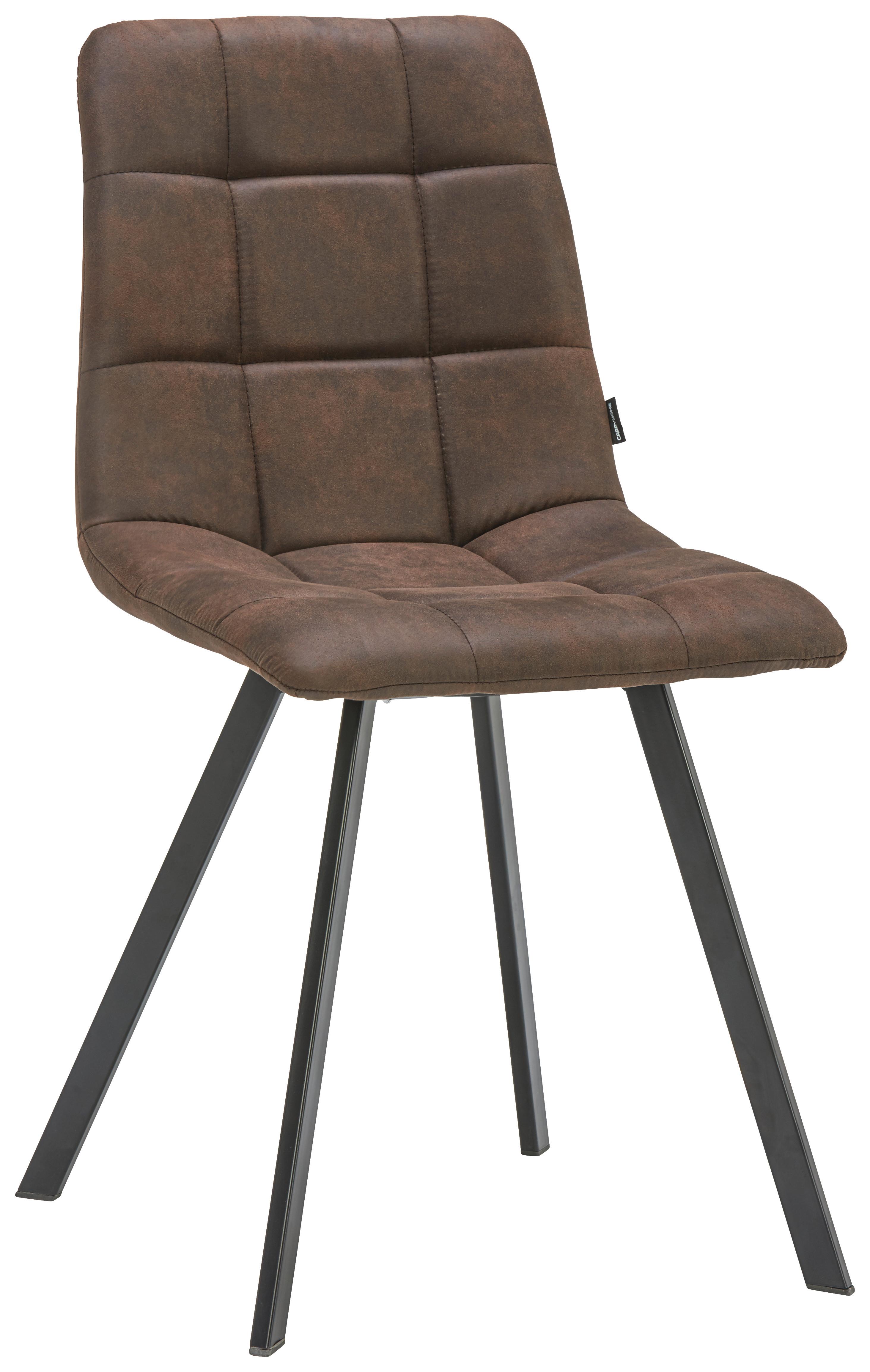 KRZESŁO RUBI - czarny/brązowy, Design, metal/tkanina (46/88/54cm) - Carryhome