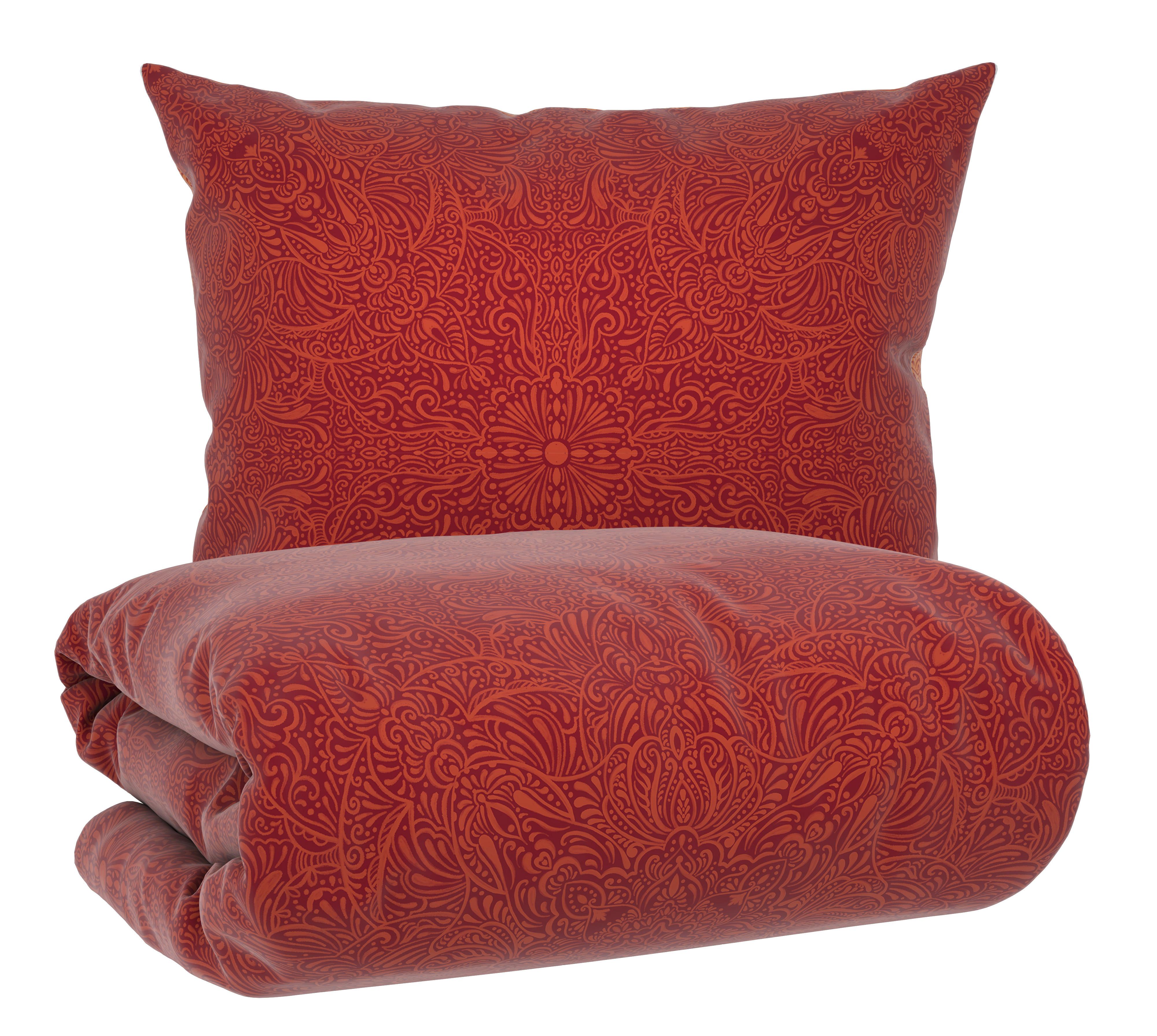 Lenjerie de pat Bella Wende cca. 140x200/50x70 cm - roșu, Modern, textil (140/200cm) - Mömax