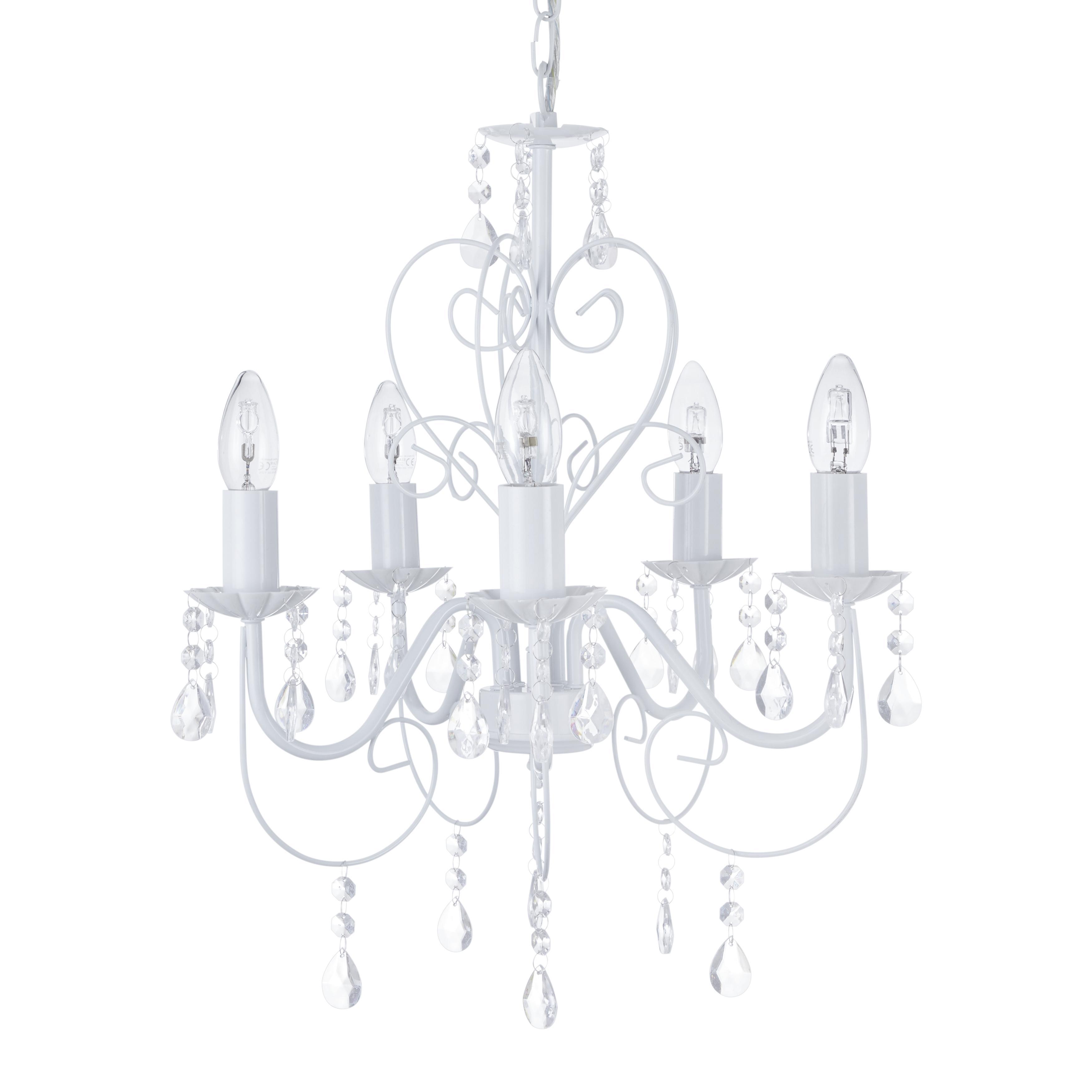 Hängeleuchte Crisi, max. 40 Watt - Weiß, ROMANTIK / LANDHAUS, Kunststoff/Metall (44/150cm) - Mömax modern living