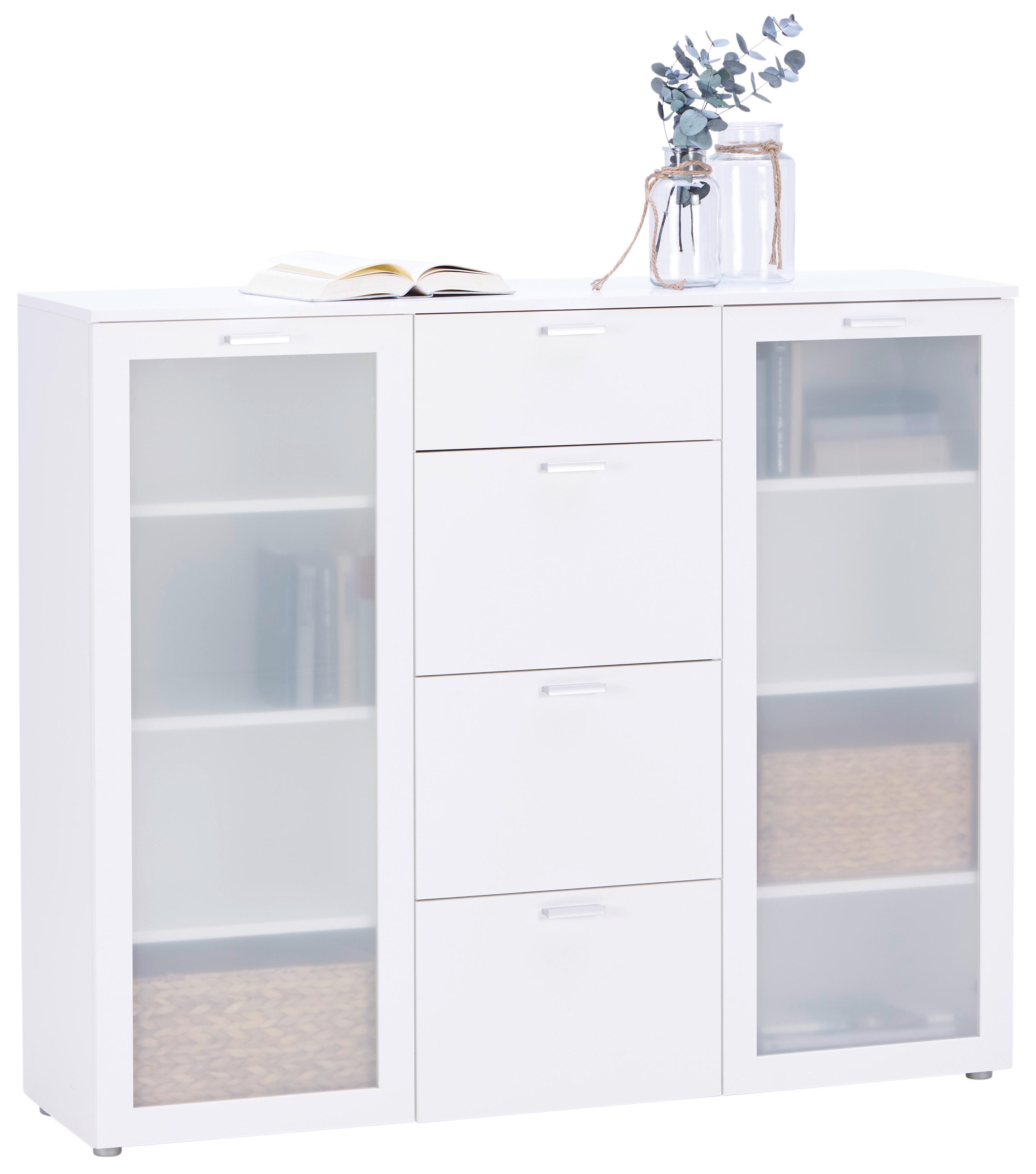 Highboard Xeno in Weiss - Weiss, Konventionell, Holzwerkstoff/Kunststoff (135/115/37cm) - Mömax