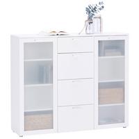 Highboard Xeno in Weiss - Weiss, Konventionell, Holzwerkstoff/Kunststoff (135/115/37cm) - Mömax