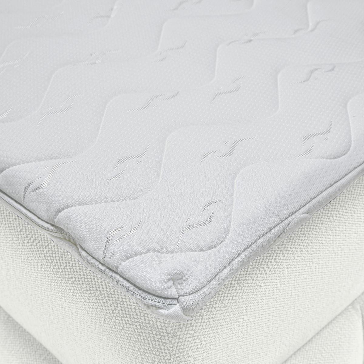 Boxbett Elaris Weiß ca. 160x200cm - Chromfarben/Weiß, KONVENTIONELL, Kunststoff/Textil (160/200cm) - Mömax