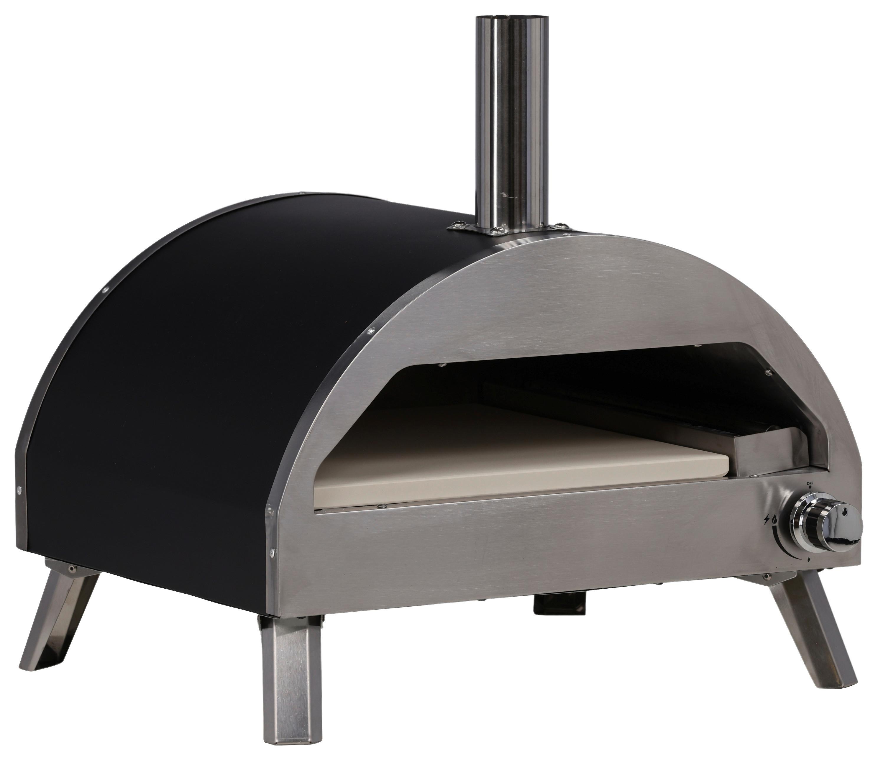 Pizzaofen Kerang ca. 56,3x56,5x54 cm Silber - Silberfarben, KONVENTIONELL, Metall (56,3/56,5/54cm) - Gardenson