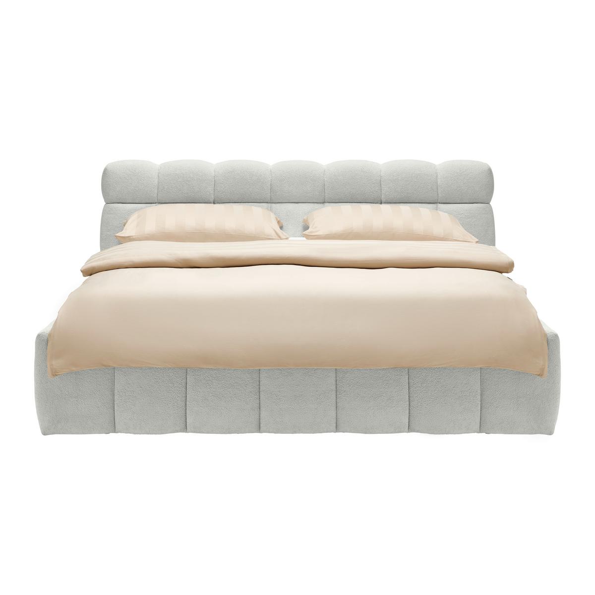 Polsterbett Monte Taupe Ca. 200x200cm - Taupe/Schwarz, Konventionell, Kunststoff/Textil (200/200cm) - Based