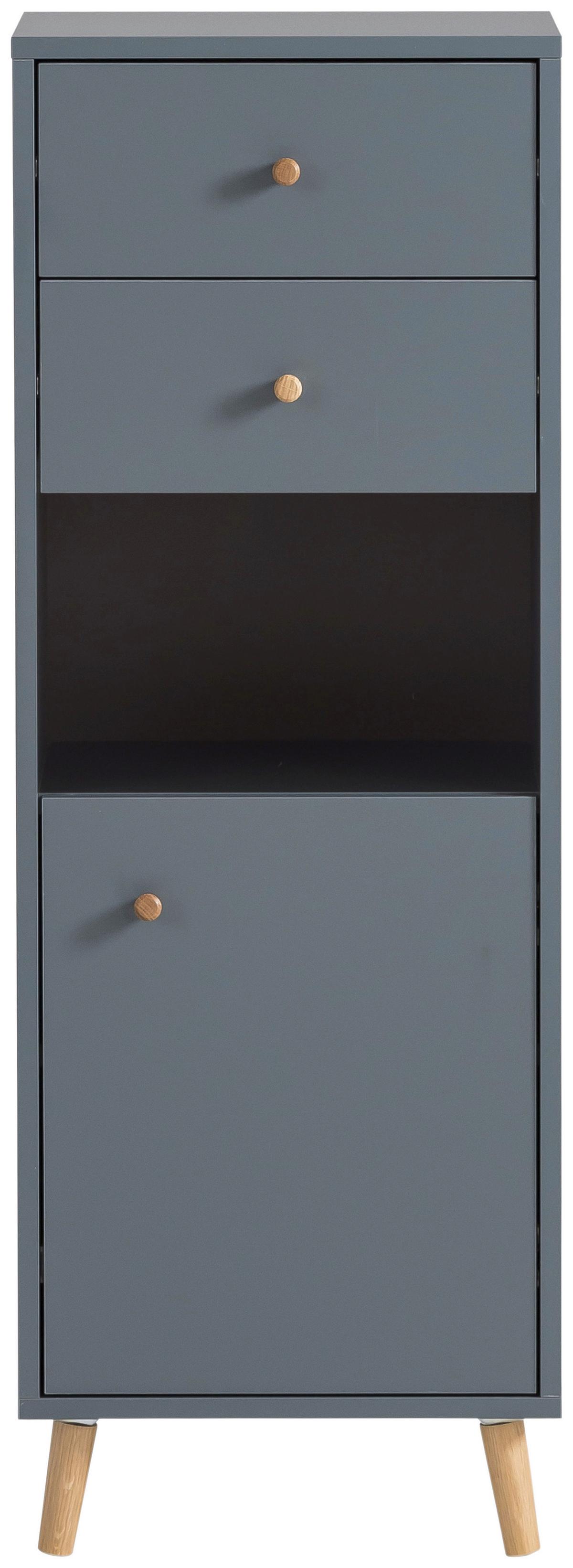 Visoka Komoda Bjarne, Barva Petroleja - modra/barve petroleja, Moderno, leseni material/les (40,3/113,4/33,1cm) - Stylife