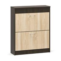 Billenős Cipősszekrény 2 Ajtós Gery - wenge/Sonoma tölgy, Konventionell, faalapú anyag (60/98,5/26,8cm)