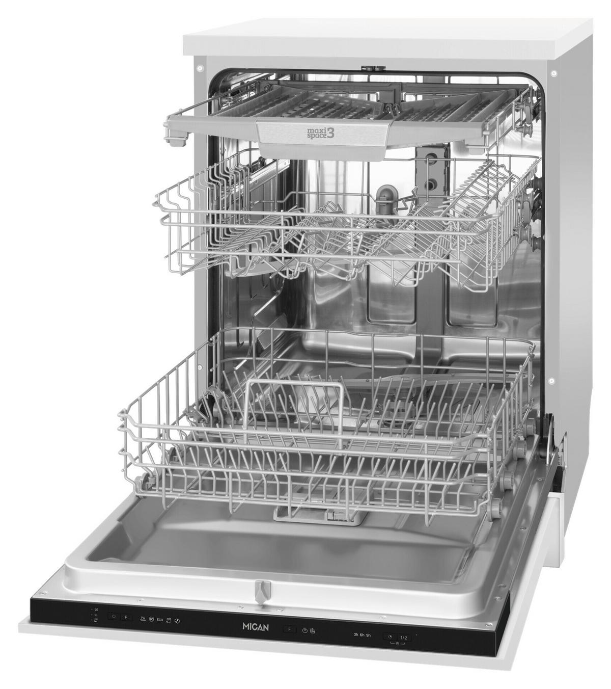 Geschirrspüler 50645 Schwarz - Schwarz, MODERN, Metall (59,8/81,5/55cm) - Mican