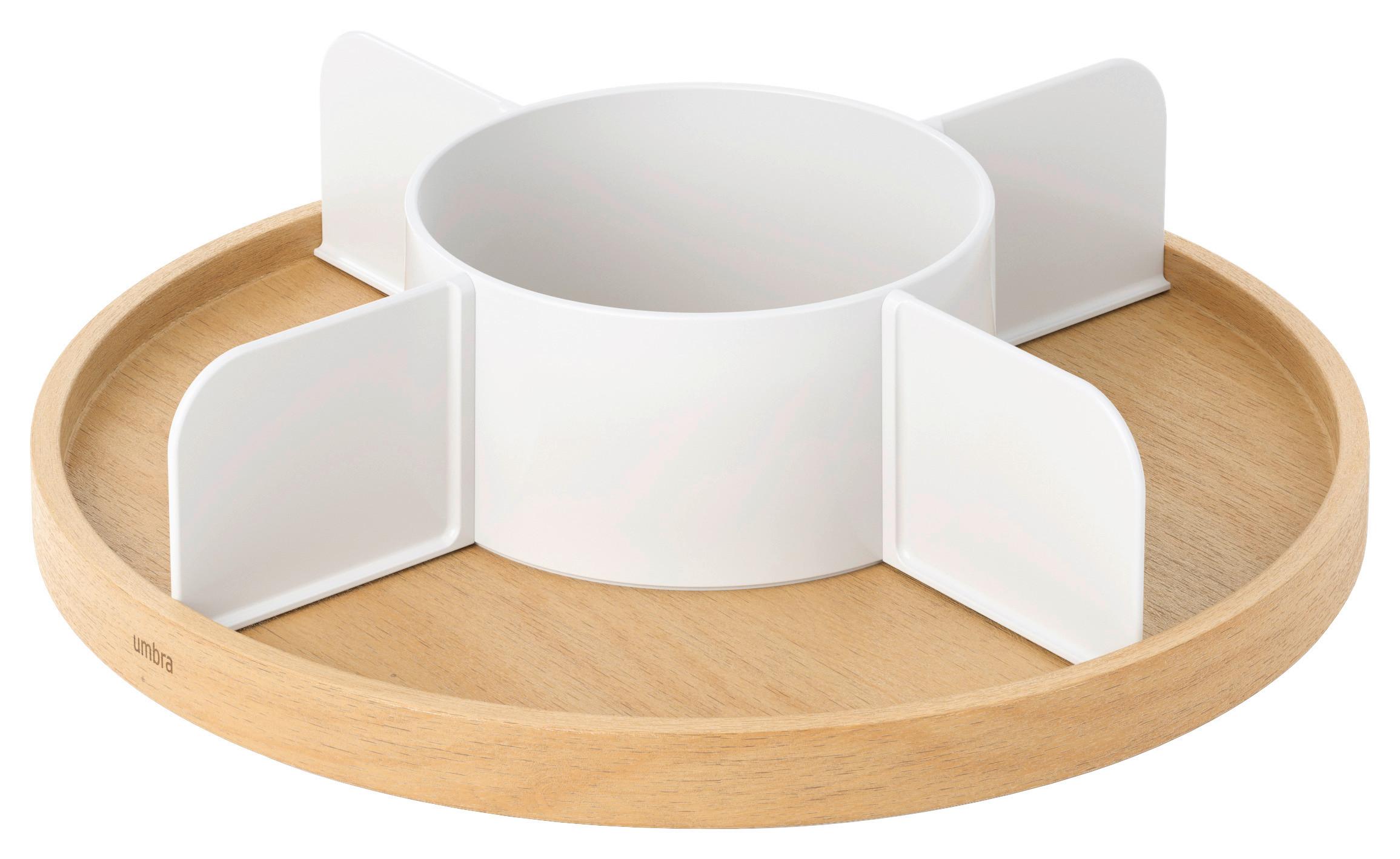 Menage-Set Bellwood Lezy Weiß/Naturfarben - Naturfarben/Weiß, Design, Holz/Kunststoff (30,5/8,9/30,5cm) - Umbra