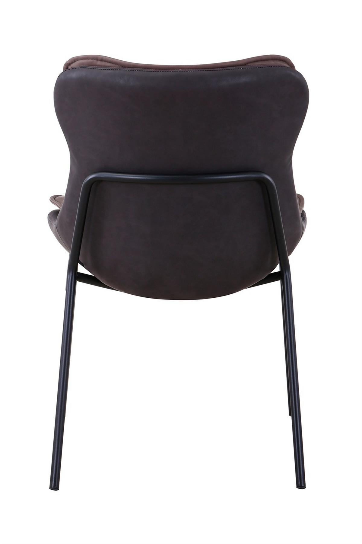 STUHL BRADY 200 - Hellbraun/Dunkelbraun, Design, Textil/Metall (54/84/64cm) - Kayoom