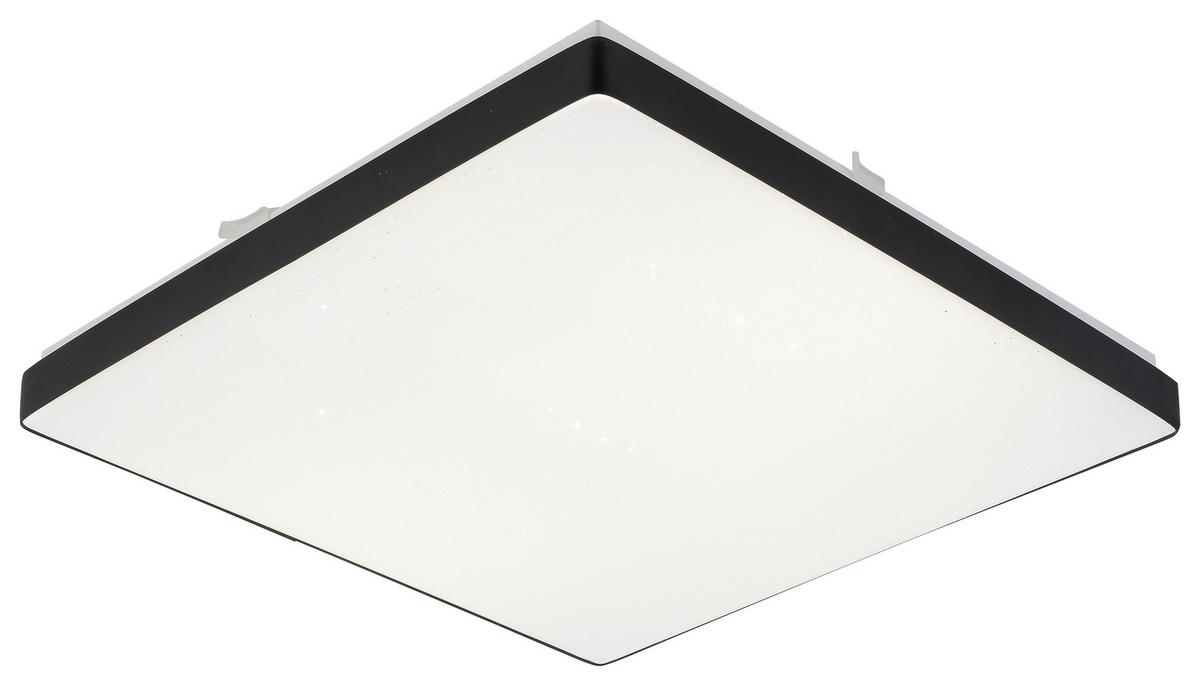 LED Mennyezeti Lámpa Jannek 33/33cm - fekete, Modern, műanyag/fém (33/33/5cm) - Premium Living