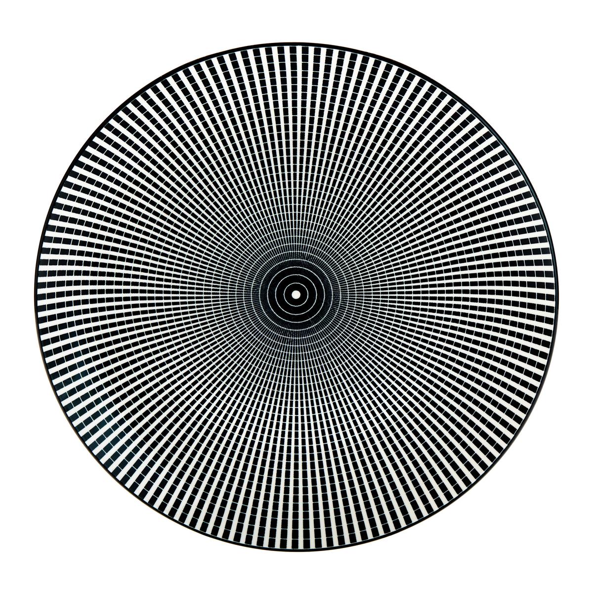 Plitvi Krožnik Shiva - črna/bela, Trendi, keramika (27/2,5cm) - Mömax