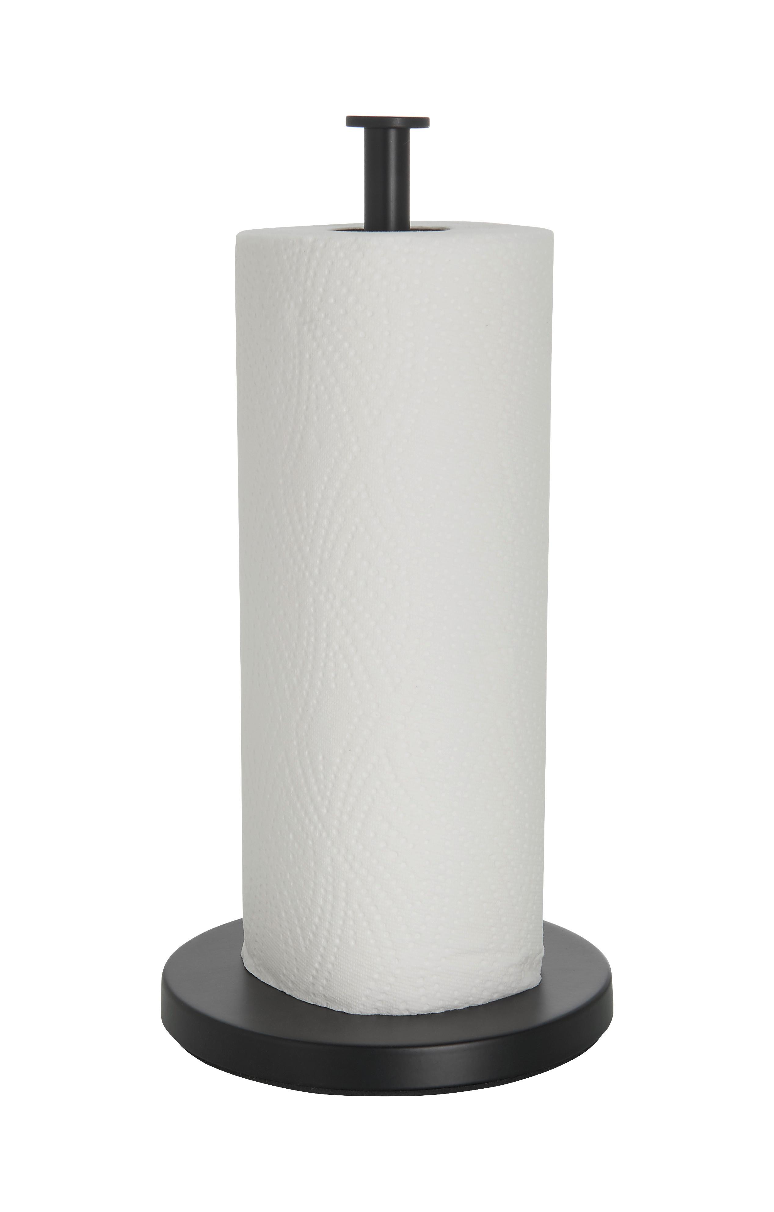 Küchenrollenhalter Leif aus Metall in Schwarz - Schwarz, MODERN, Kunststoff/Stein (16/31cm) - Mömax